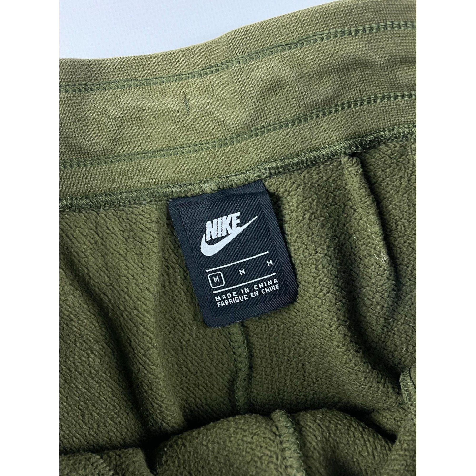 Nike × Vintage Nike NSW Mens Baggy Olive Green Sweatpants Size M Size US 33 - 4 Thumbnail