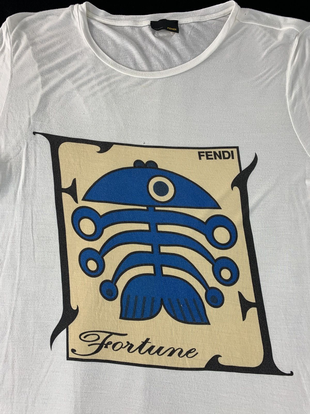 Fendi Fendi Fortune Italian Brand Graphic Screen Printed Tee Size US S / EU 44-46 / 1 - 1 Thumbnail
