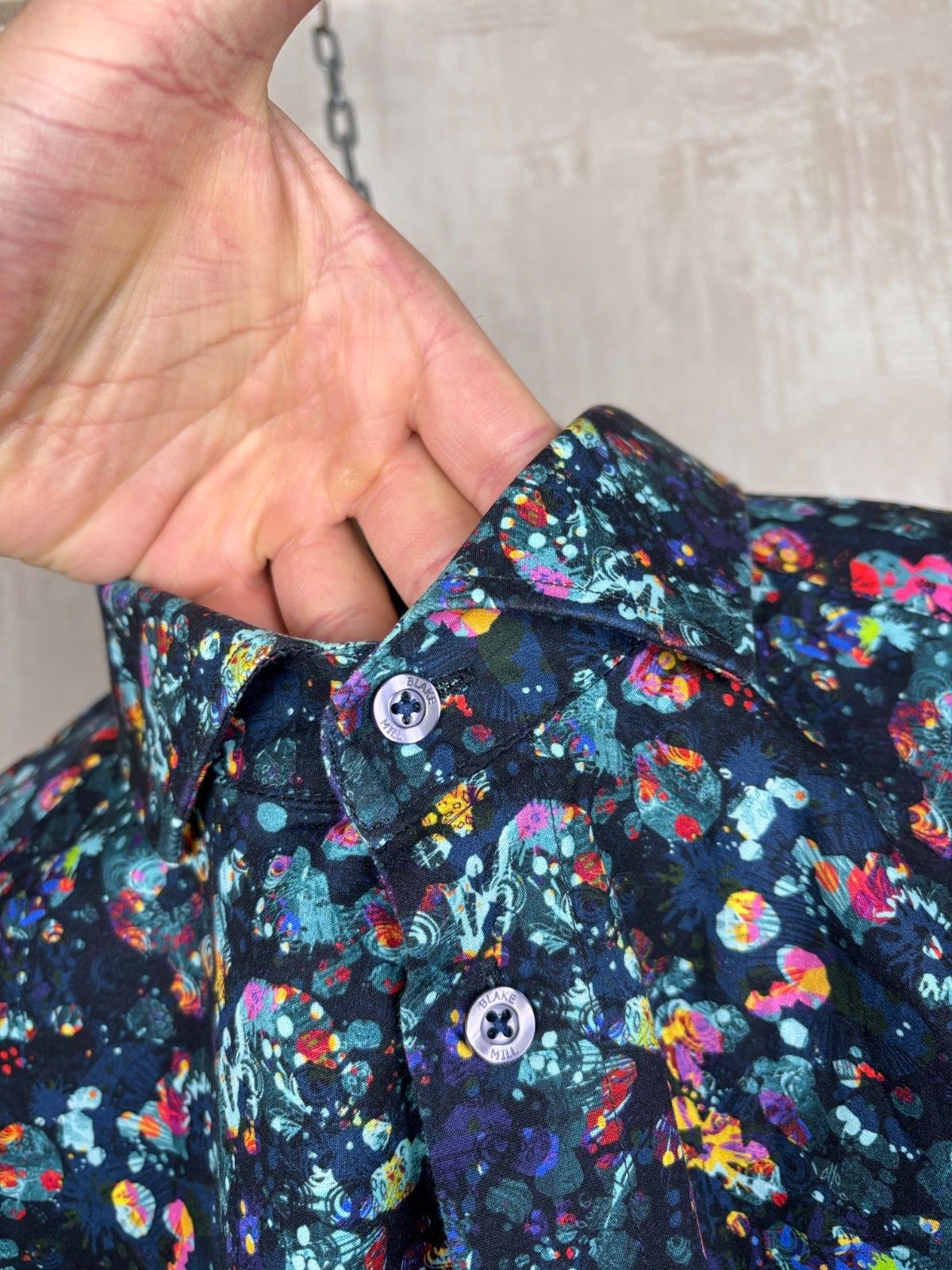 Other Blake Mill Multicolor Pattern Short Sleeve Shirt Size US XL / EU 56 / 4 - 5 Thumbnail