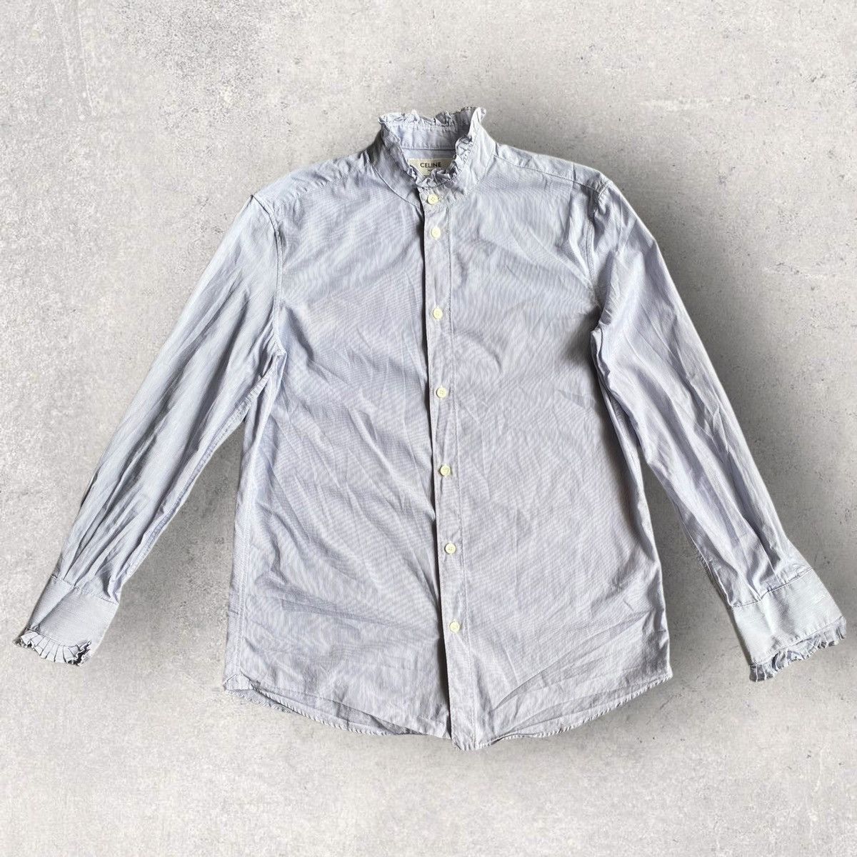 Celine × Hedi Slimane Celine Stripe Cotton Poplin Shirt Size S / US 4 / IT 40 - 2 Thumbnail