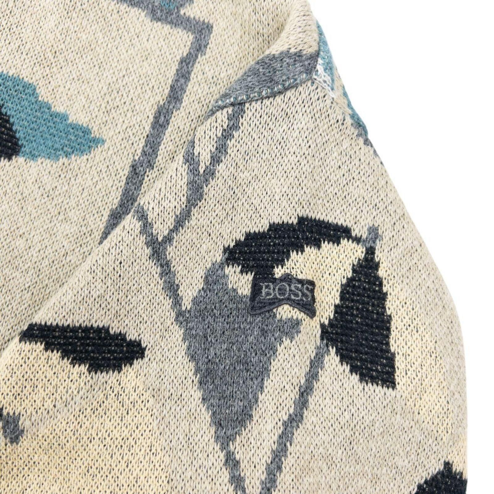 Hugo Boss Vintage 80s Hugo Boss Beach Umbrella Pattern Jumper Size L Size US L / EU 52-54 / 3 - 2 Thumbnail
