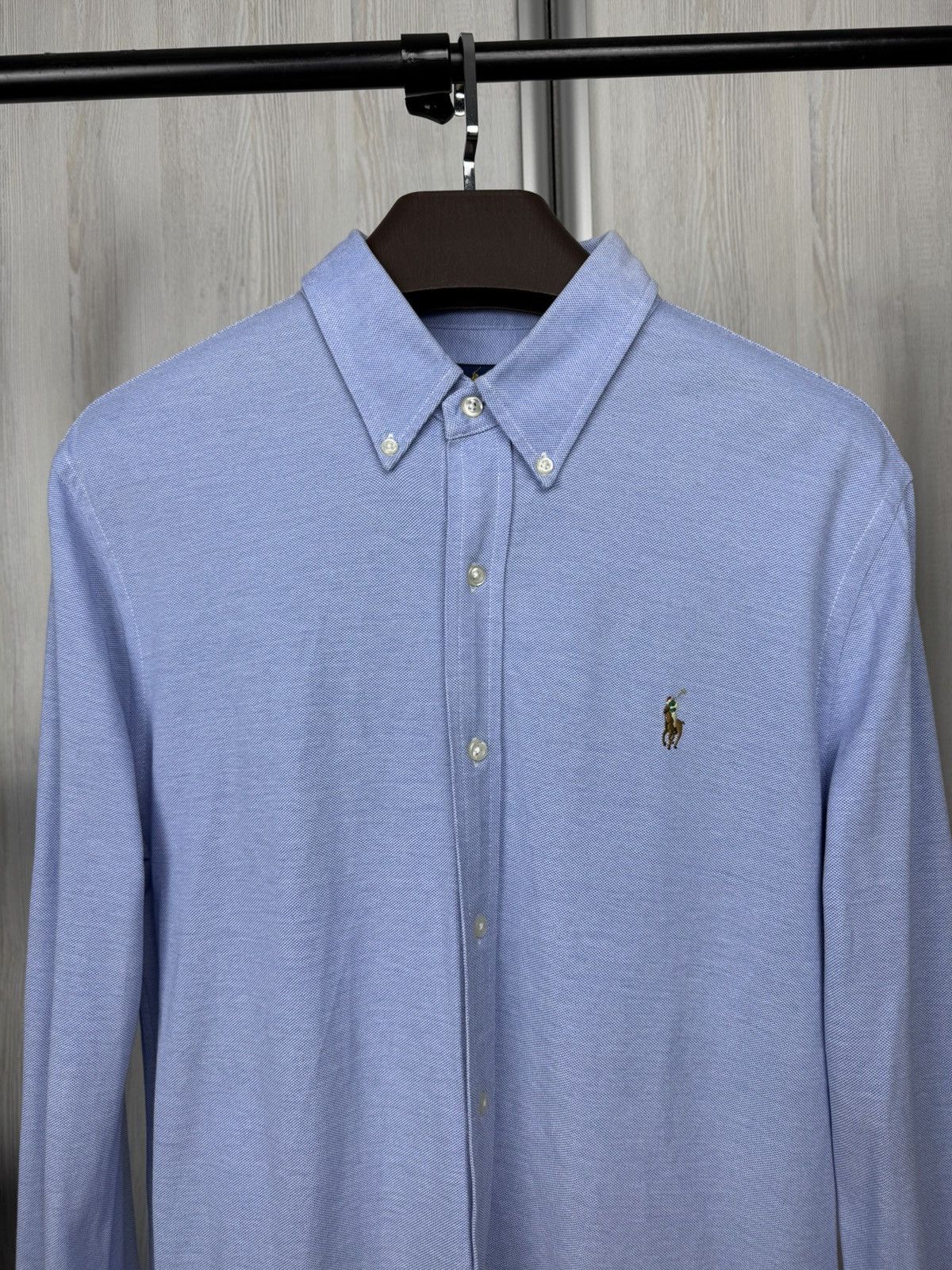 Polo Ralph Lauren Polo Ralph Lauren knit oxford blue long sleeve shirt Size US L / EU 52-54 / 3 - 3 Thumbnail