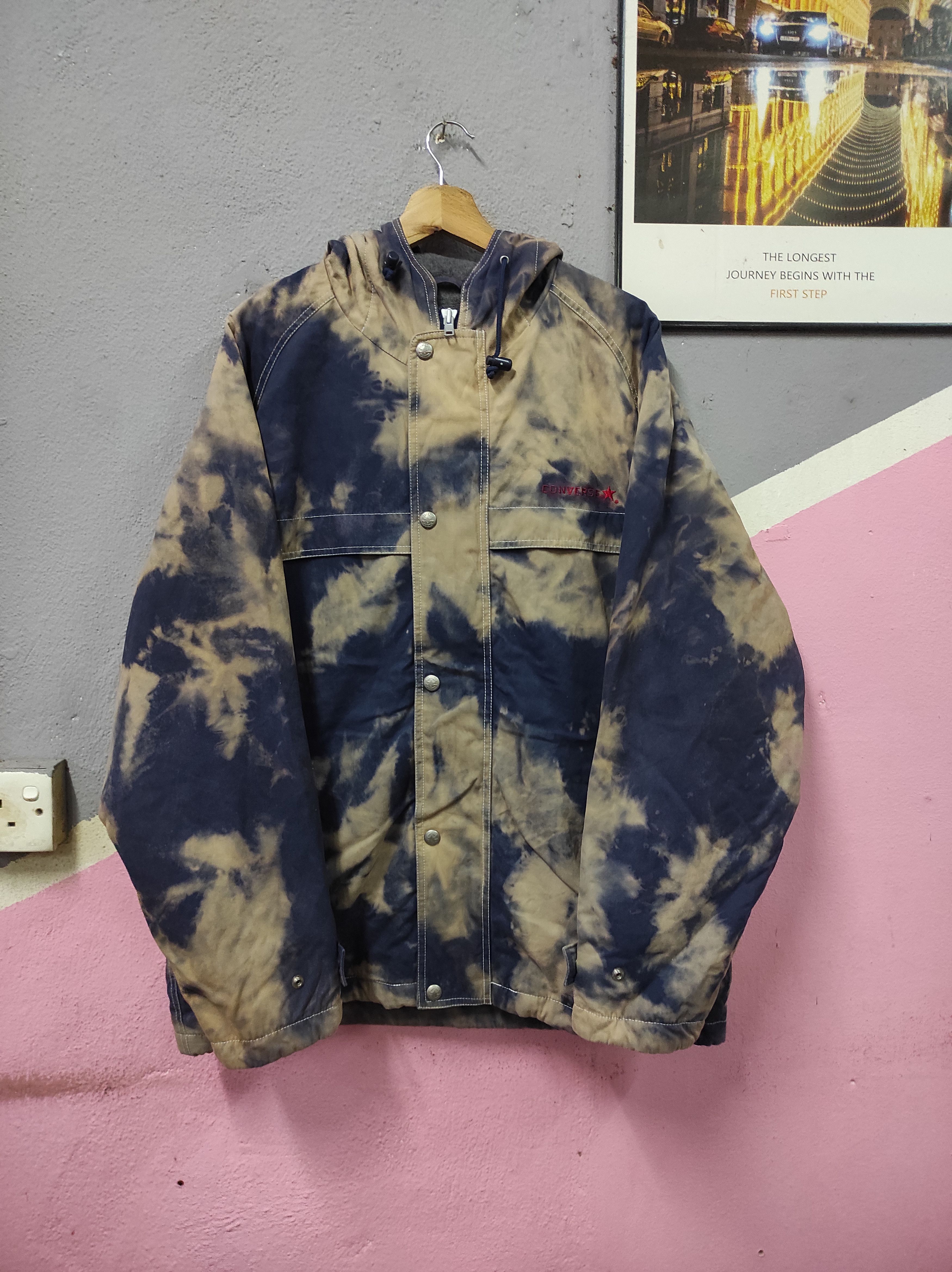 Converse × Vintage CONVERSE ALL STAR PARKA JACKET HOODED TIE DYE Size US L / EU 52-54 / 3 - 1 Thumbnail