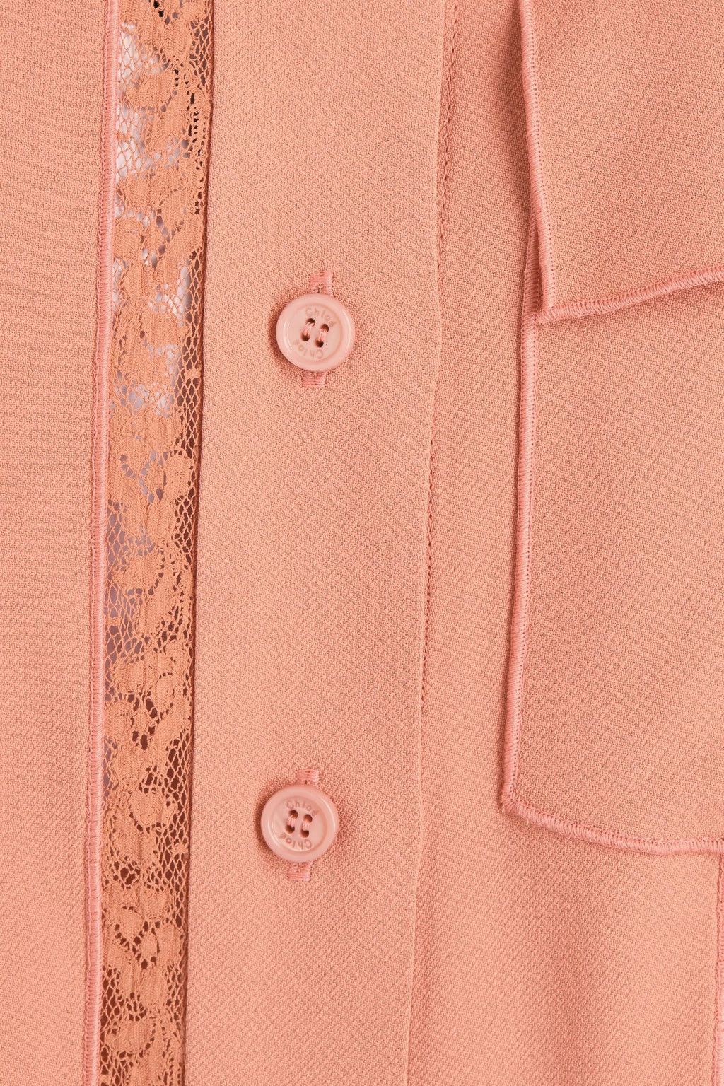 Chloe o1y0825 Lace Shirt in Salmon Pink Size M / US 6-8 / IT 42-44 - 4 Thumbnail