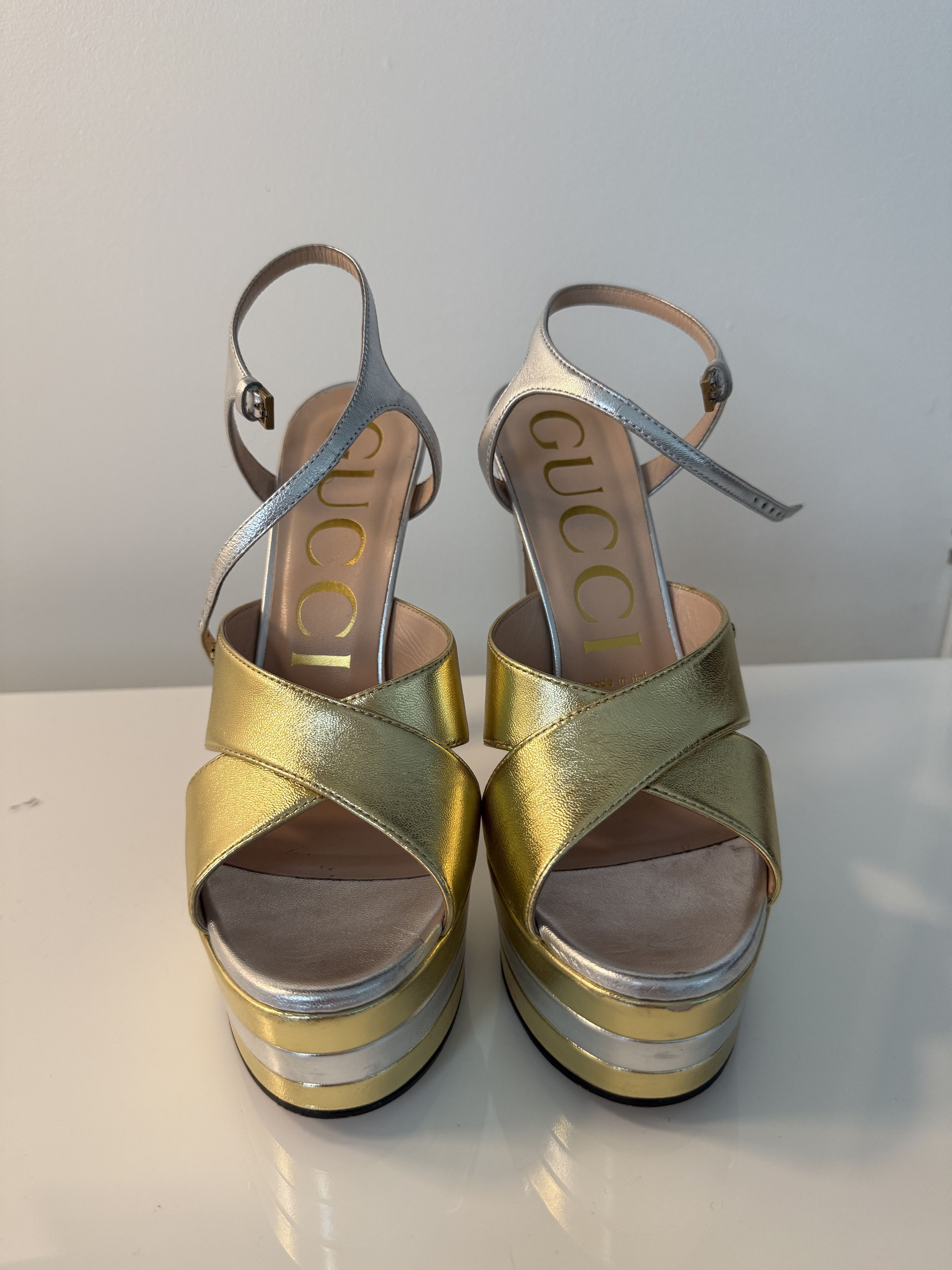 Gucci Gucci Leather Sandals Size US 8 / IT 38 - 2 Thumbnail