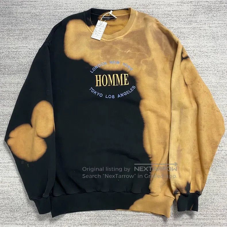 Balenciaga Balenciaga Tie-Dye Homme Sweatshirt Size US S / EU 44-46 / 1 - 1 Thumbnail