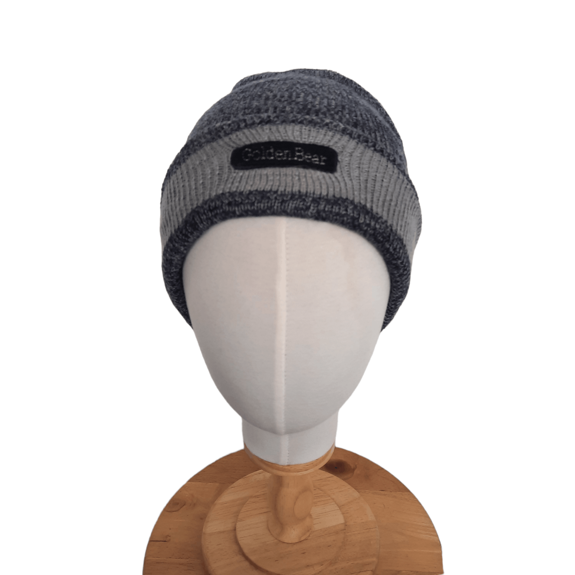 image of Archival Clothing x Golden Bear Vintage Golden Bear Patch Stripes Beanie Hat, Men's