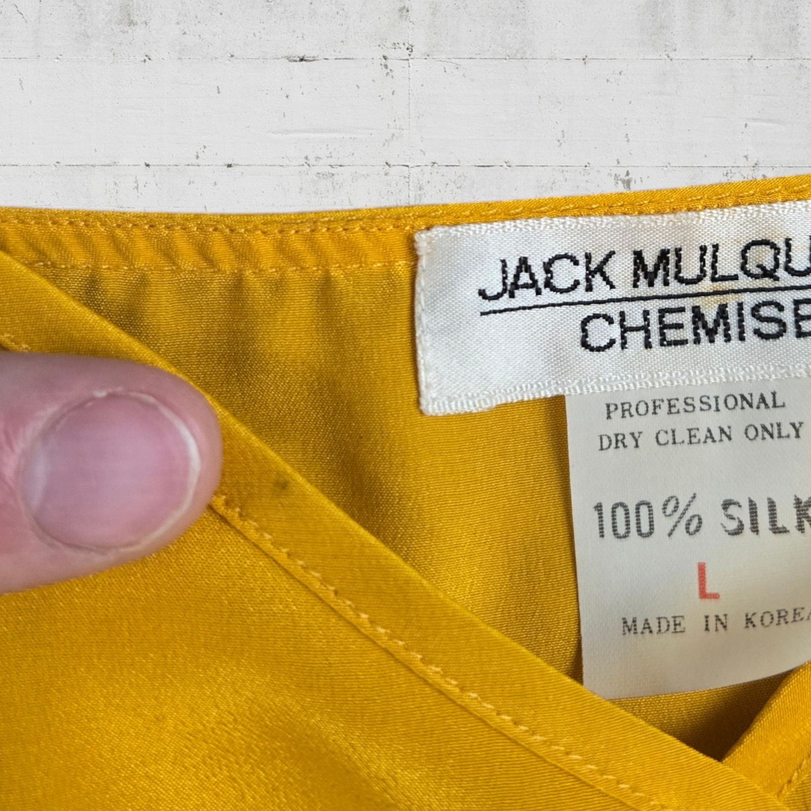 Vintage 1970s Golden Yellow Silk Tank Top Jack Mulqueen Size Small Size S / US 4 / IT 40 - 5 Thumbnail
