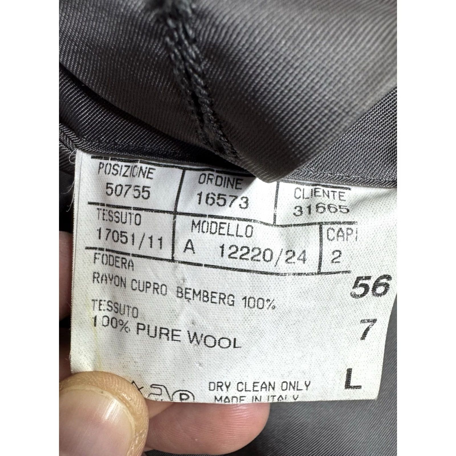 Canali Canali Gray Wool Window Pane Blazer Suit Jacket Men’s 46L Made in Italy - STAINS Size 42R - 3 Thumbnail