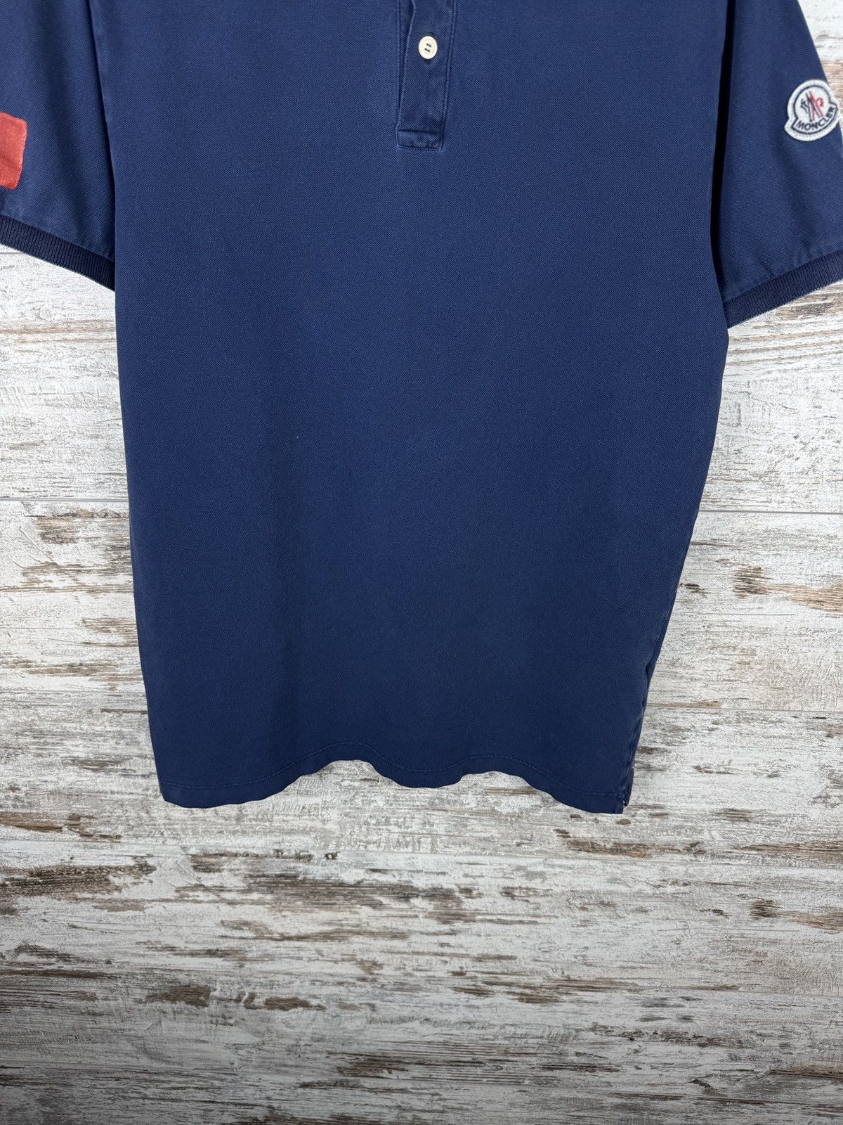 Moncler Mens Vintage Moncler polos garment dye luxury T-shirt tee Size US M / EU 48-50 / 2 - 3 Thumbnail