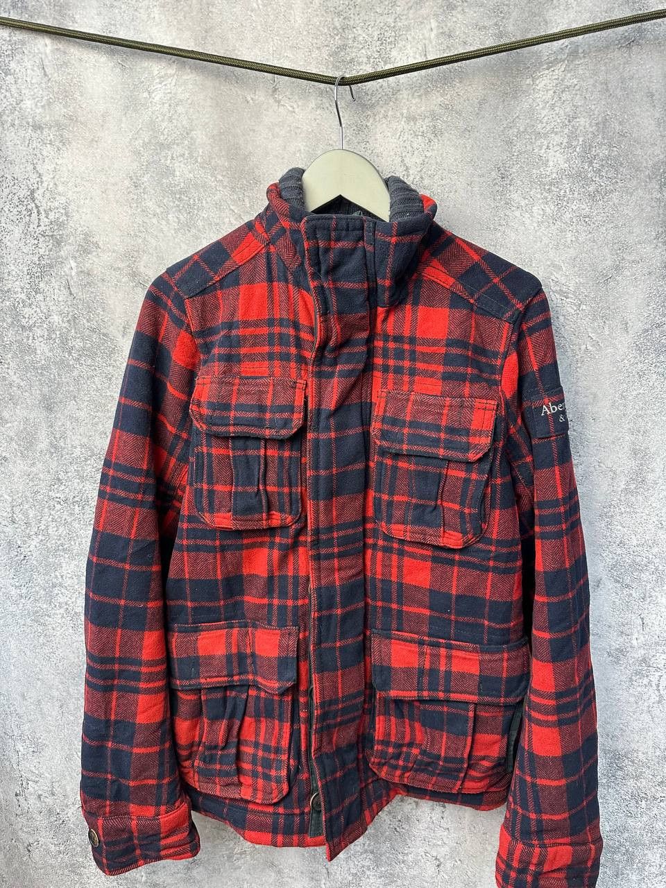 Abercrombie & Fitch Vintage Plaid Wool Barn Jacket