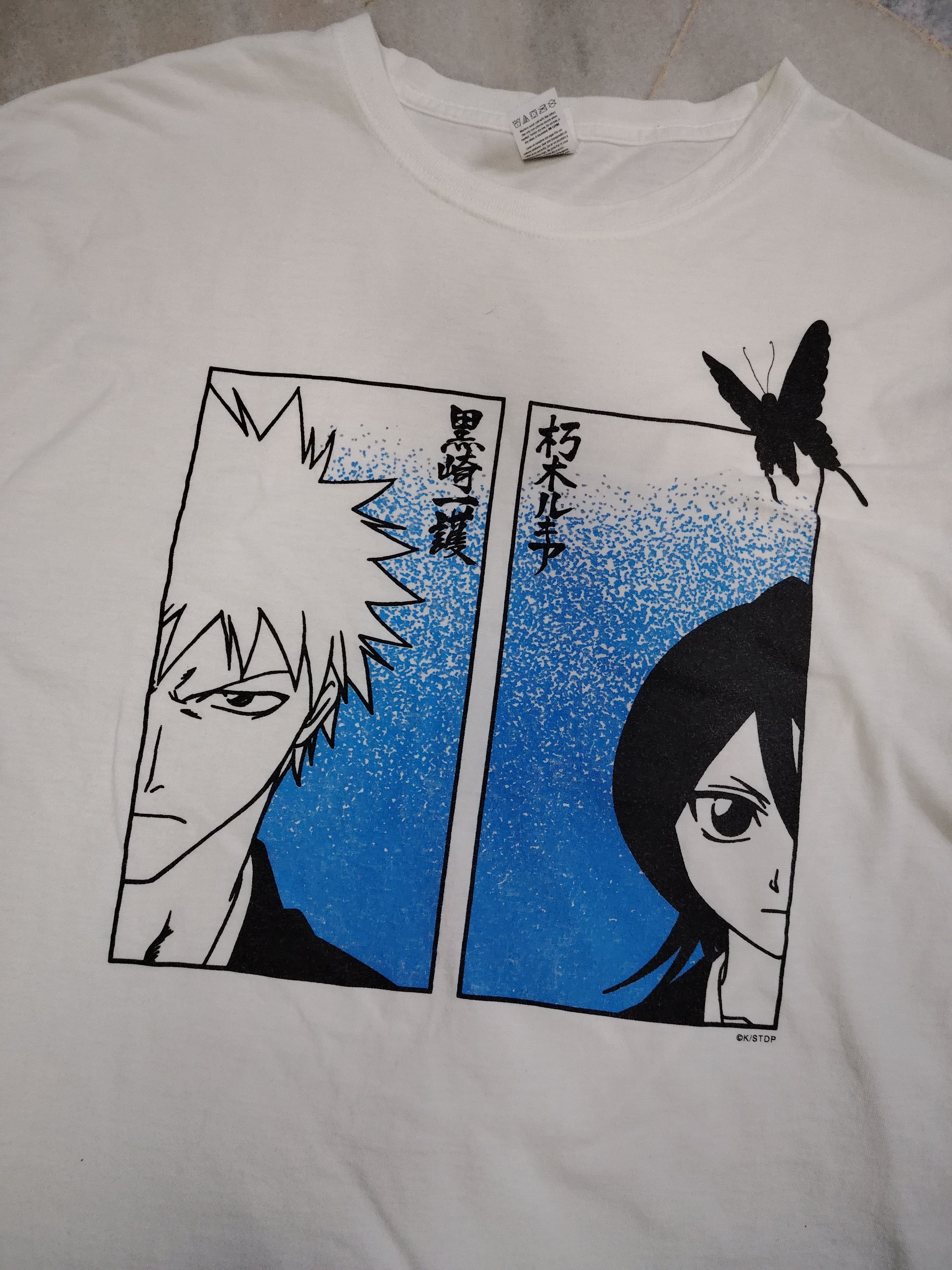 Anime Vintage ICHIGO x RUKIA BLEACH Japanese Animated T-Shirts Size US L / EU 52-54 / 3 - 3 Thumbnail
