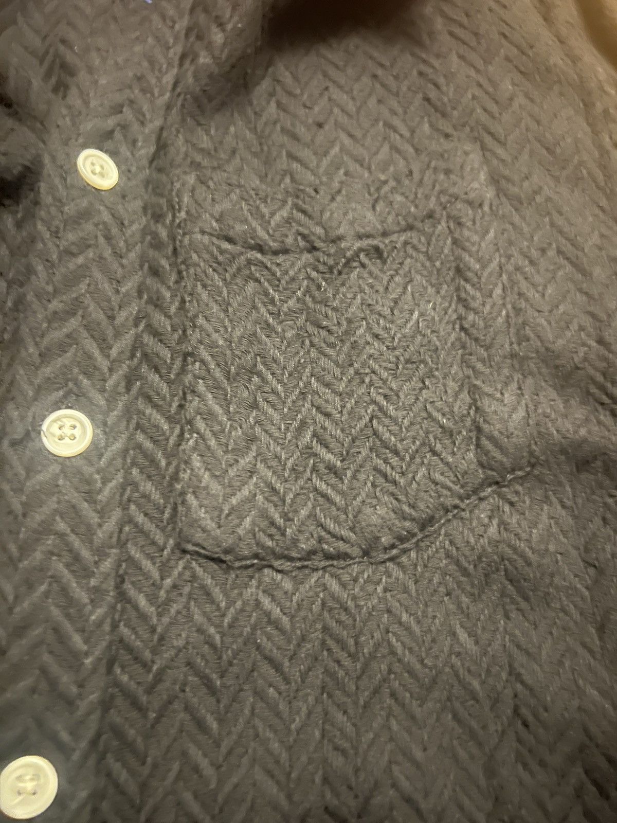 Corridor Corridor Cotton knit textured black longsleeve button up Size US S / EU 44-46 / 1 - 3 Thumbnail