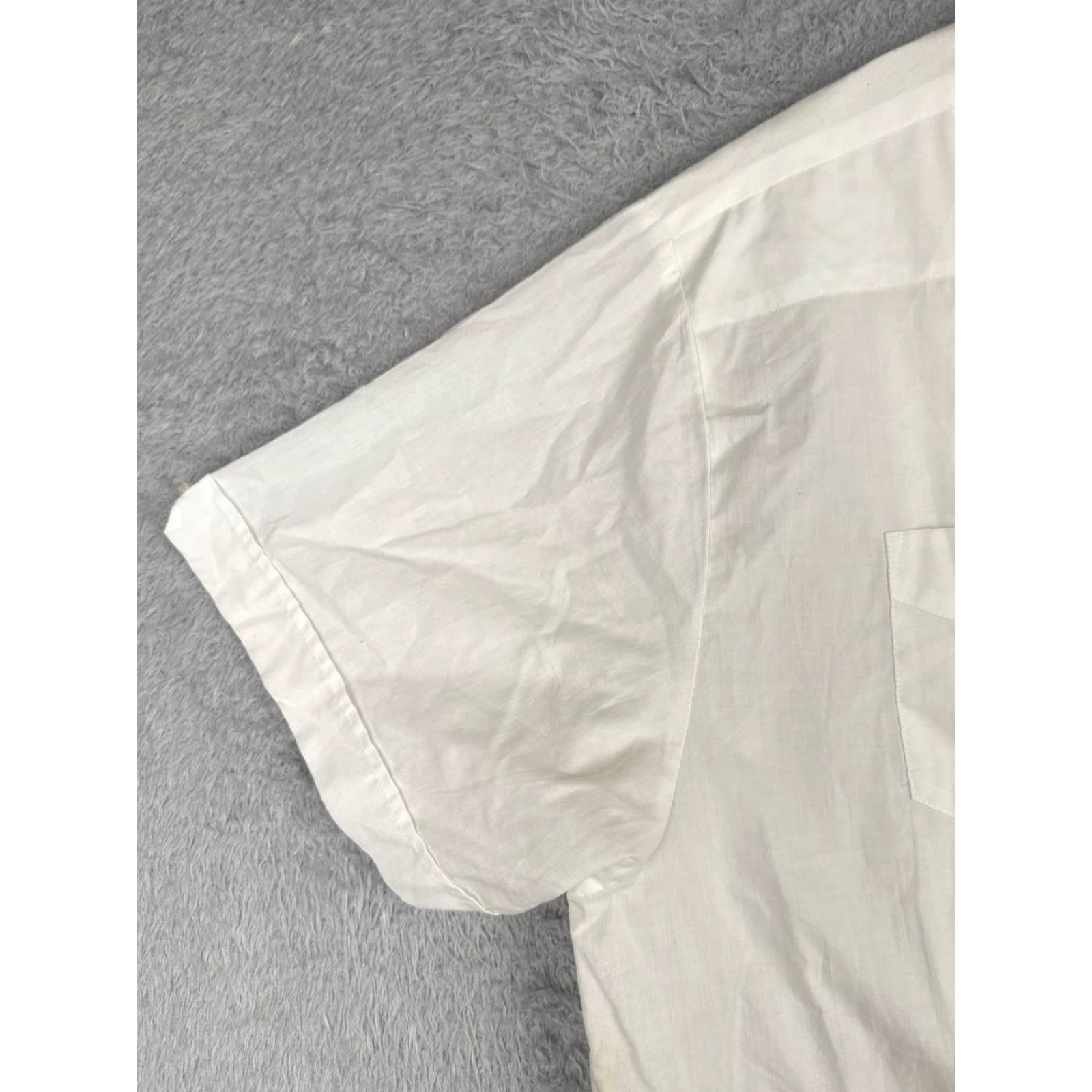 Vintage Romani Guayabera Shirt Men XL White Button 4 Pocket Cotton Blend READ Size US XL / EU 56 / 4 - 3 Thumbnail
