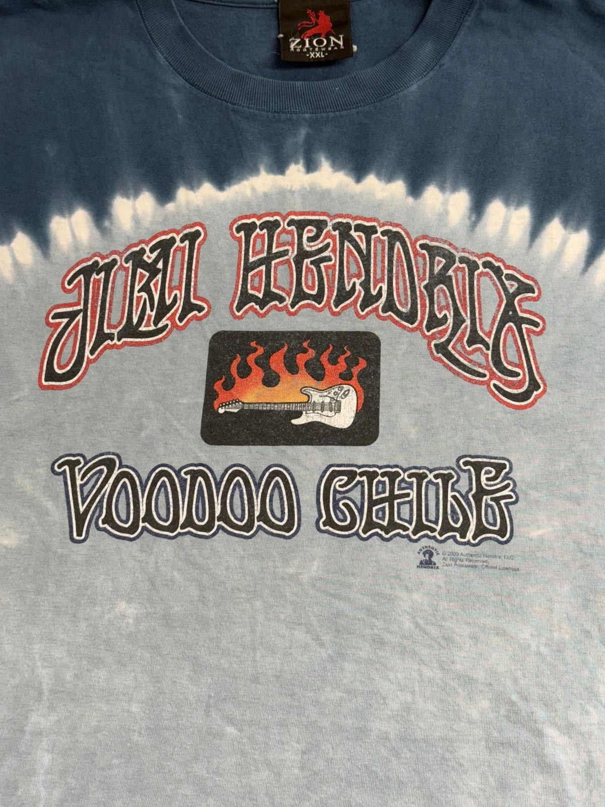 Zion Rootswear VTG Jimi Hendrix Tie Dye T-shirt Voodoo Chile Guitar on Fire Size US XXL / EU 58 / 5 - 3 Thumbnail
