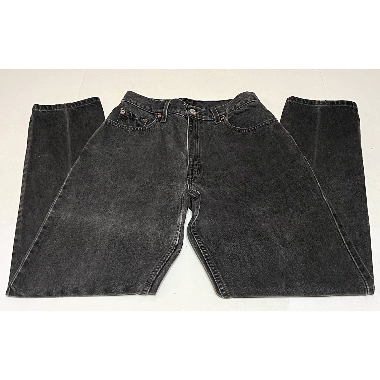 Levi's VINTAGE Levi's 550 Jeans Women 8 Black Relaxed Tapered 27x30.5 5-Pocket Denim 90s Mens Girls Womens Size 30" / US 8 / IT 44 - 2 Thumbnail