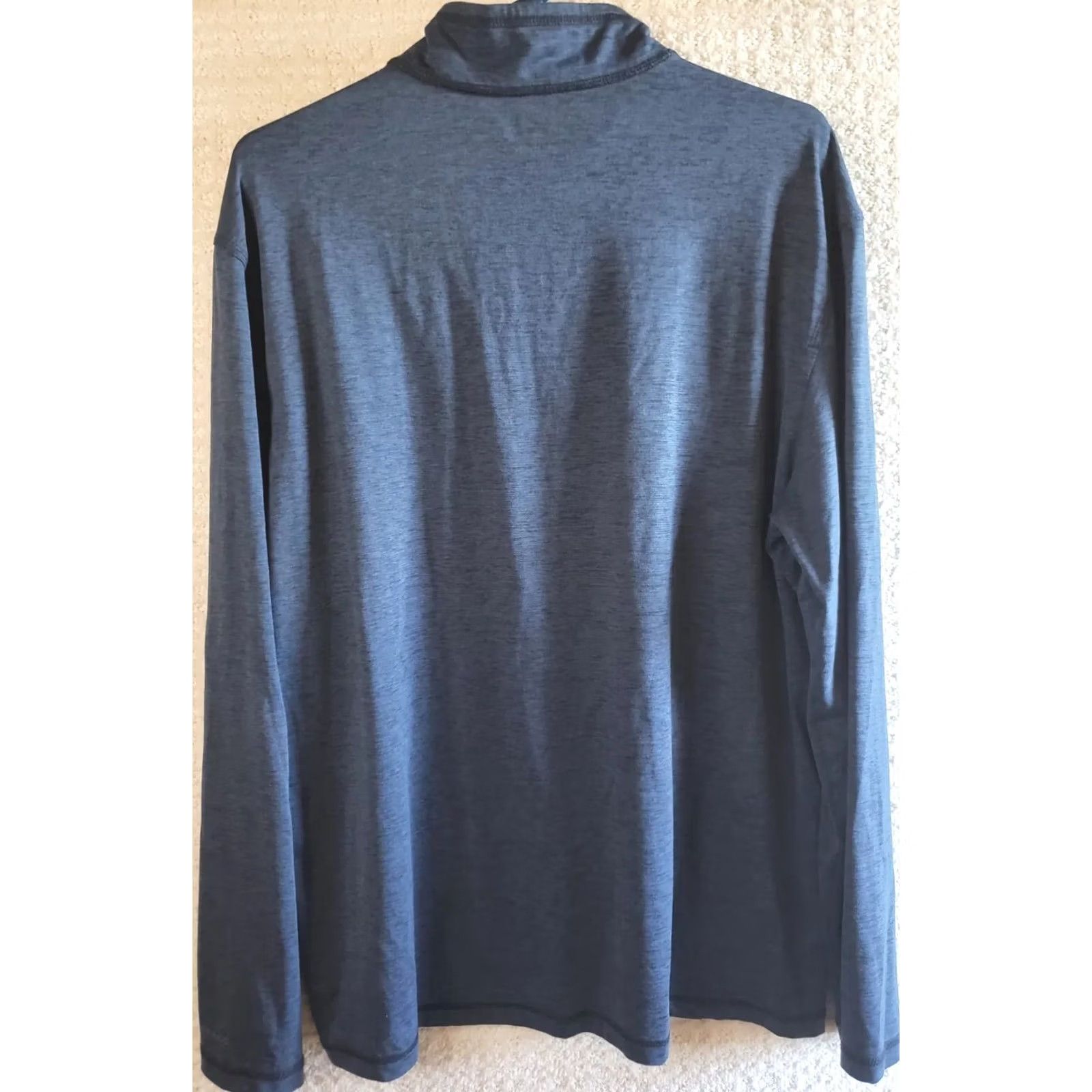Vintage G.H. Bass & Co Men's L Blue Polyester Blend Warmup Jacket 1/4 Zip Pullover Size US L / EU 52-54 / 3 - 5 Thumbnail