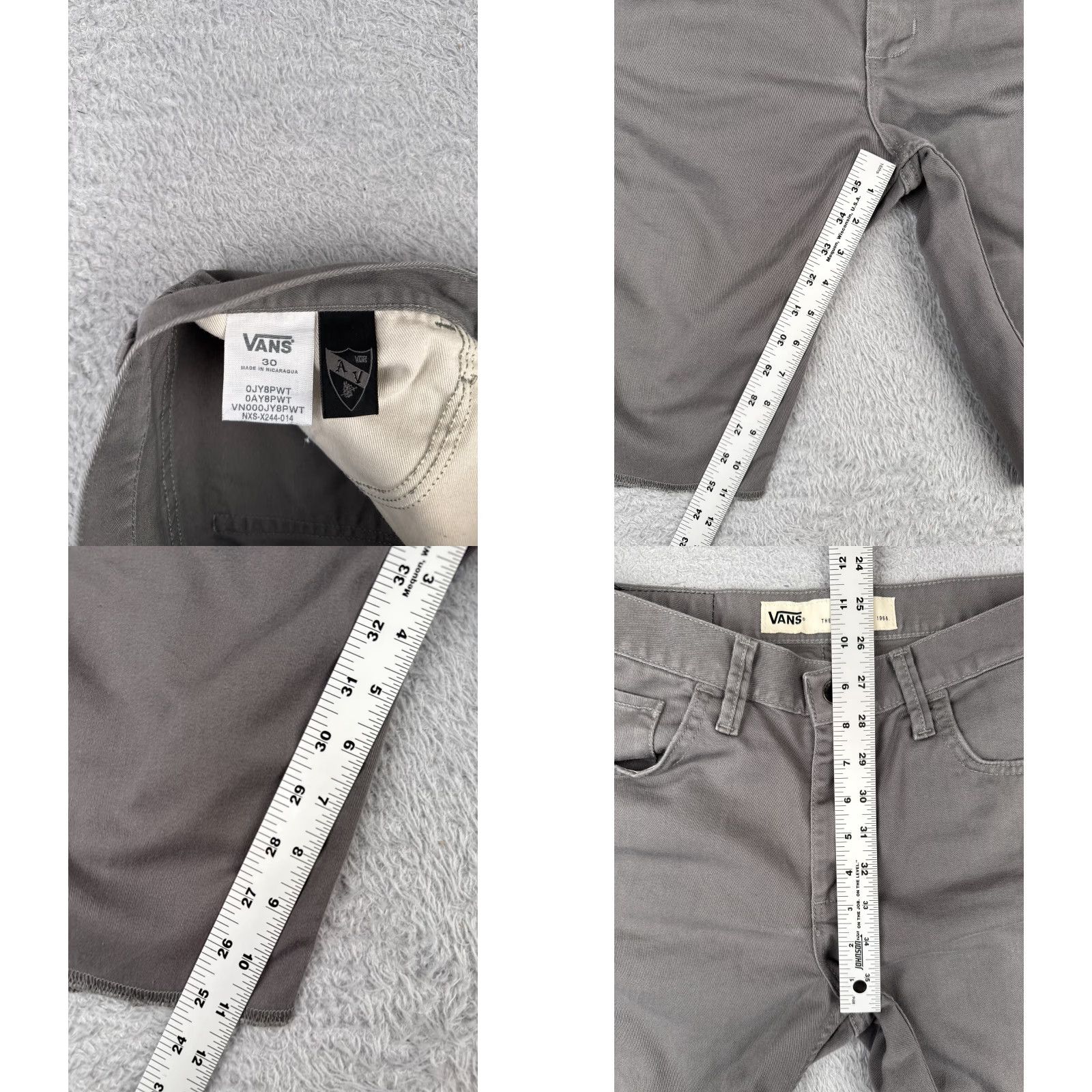 Volcom Volcom Shorts Men 30 Gray Cotton Blend Twill Skateboard Beach 11" Raw Hem Mens Size US 30 / EU 46 - 8 Thumbnail