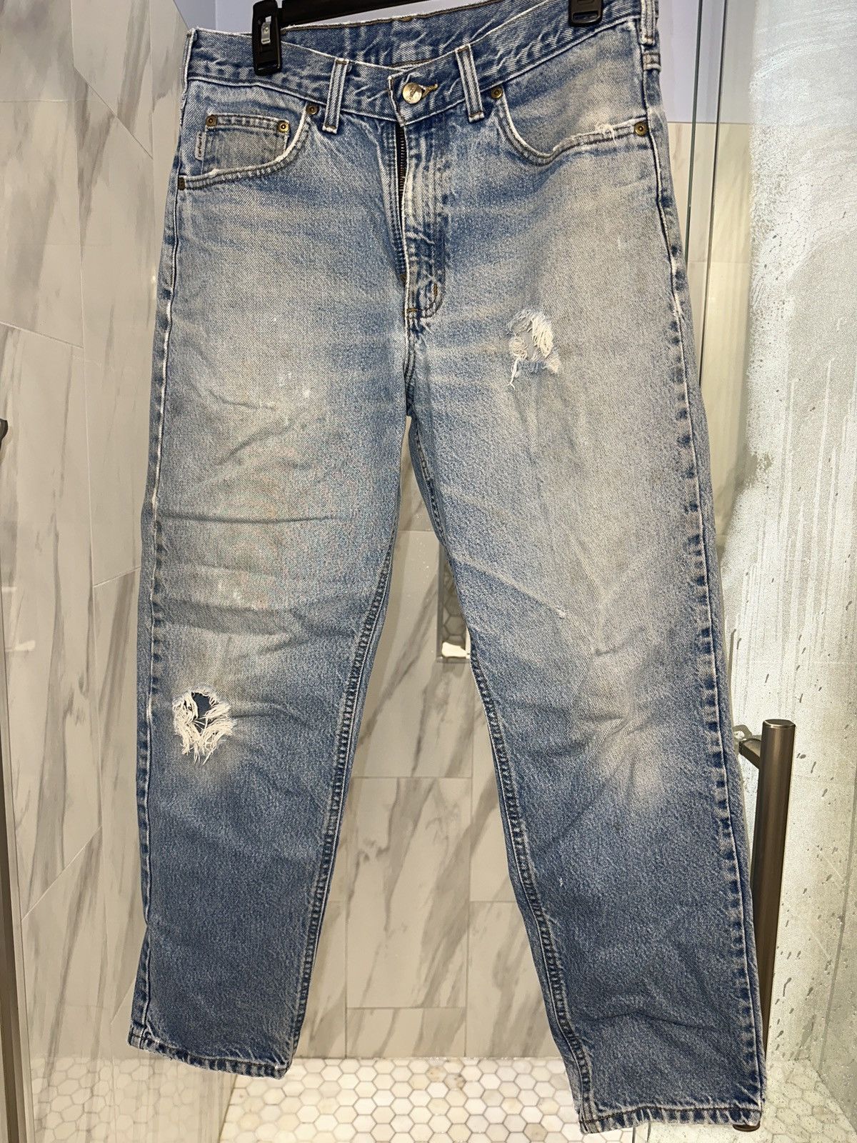 Carhartt × Vintage Carhartt Denim Vintage Worn 32x30 Size US 32 / EU 48 - 1 Thumbnail