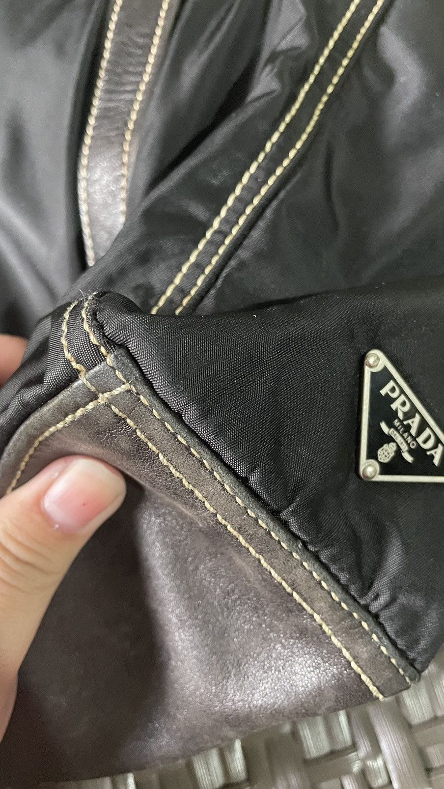 Prada × Vintage Prada Twist Tessuto Tote Bag Size ONE SIZE - 11 Thumbnail