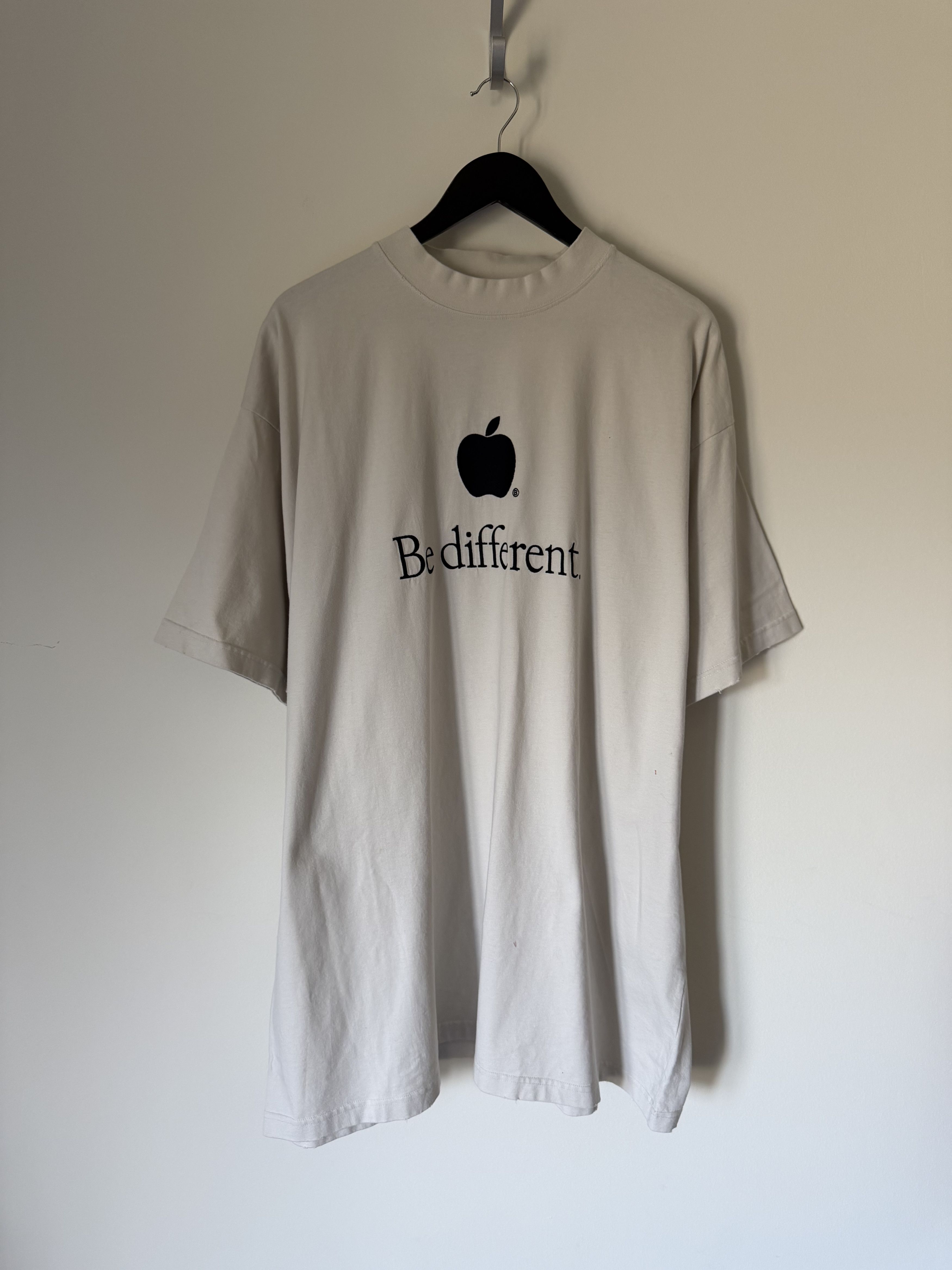 Balenciaga Be Different Apple Tee in White