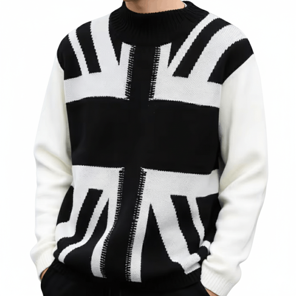 Japanese Brand Street Y2K Cross Flag Retro Inspired Warm Sweater Knitwear Size US M / EU 48-50 / 2 - 1 Thumbnail