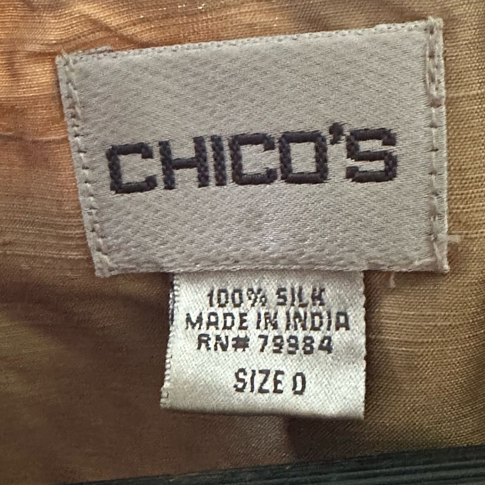 Chicos Chico’s Gold Silk Ruffled Open Jacket Size XXS / US 00 / IT 34 - 4 Thumbnail