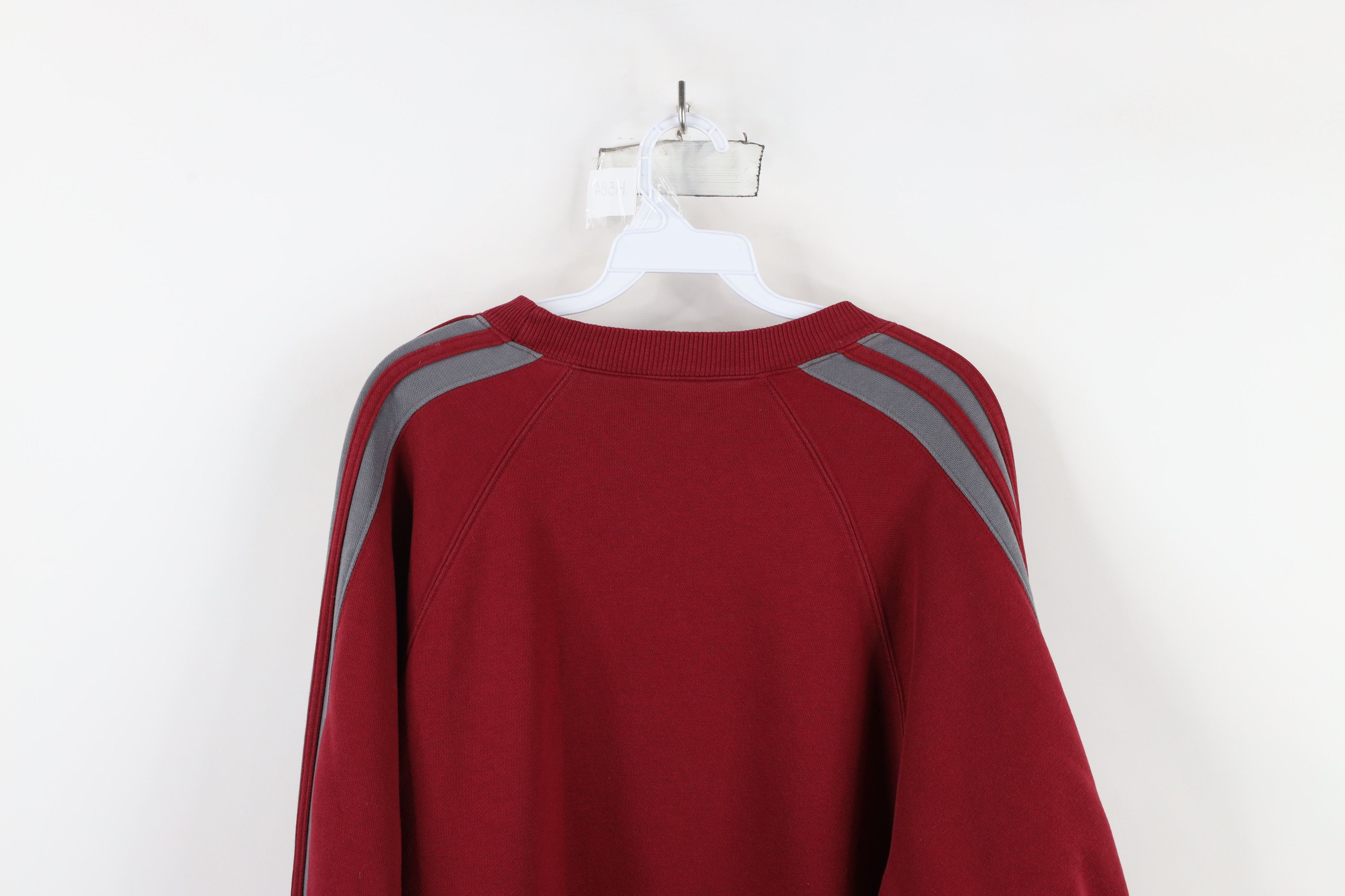 Adidas × Vintage Vintage 90s Adidas Spell Out Striped Crewneck Sweatshirt Size US M / EU 48-50 / 2 - 13 Thumbnail