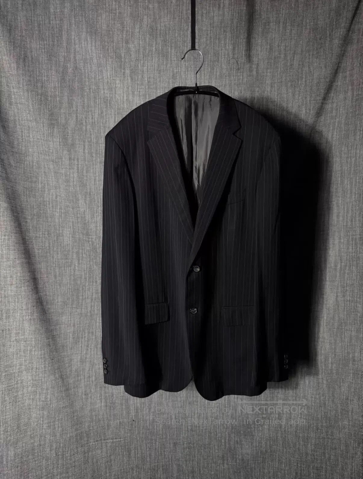 Raf Simons Black Striped Single-Breasted Blazer. Size US M / EU 48-50 / 2 - 1 Thumbnail