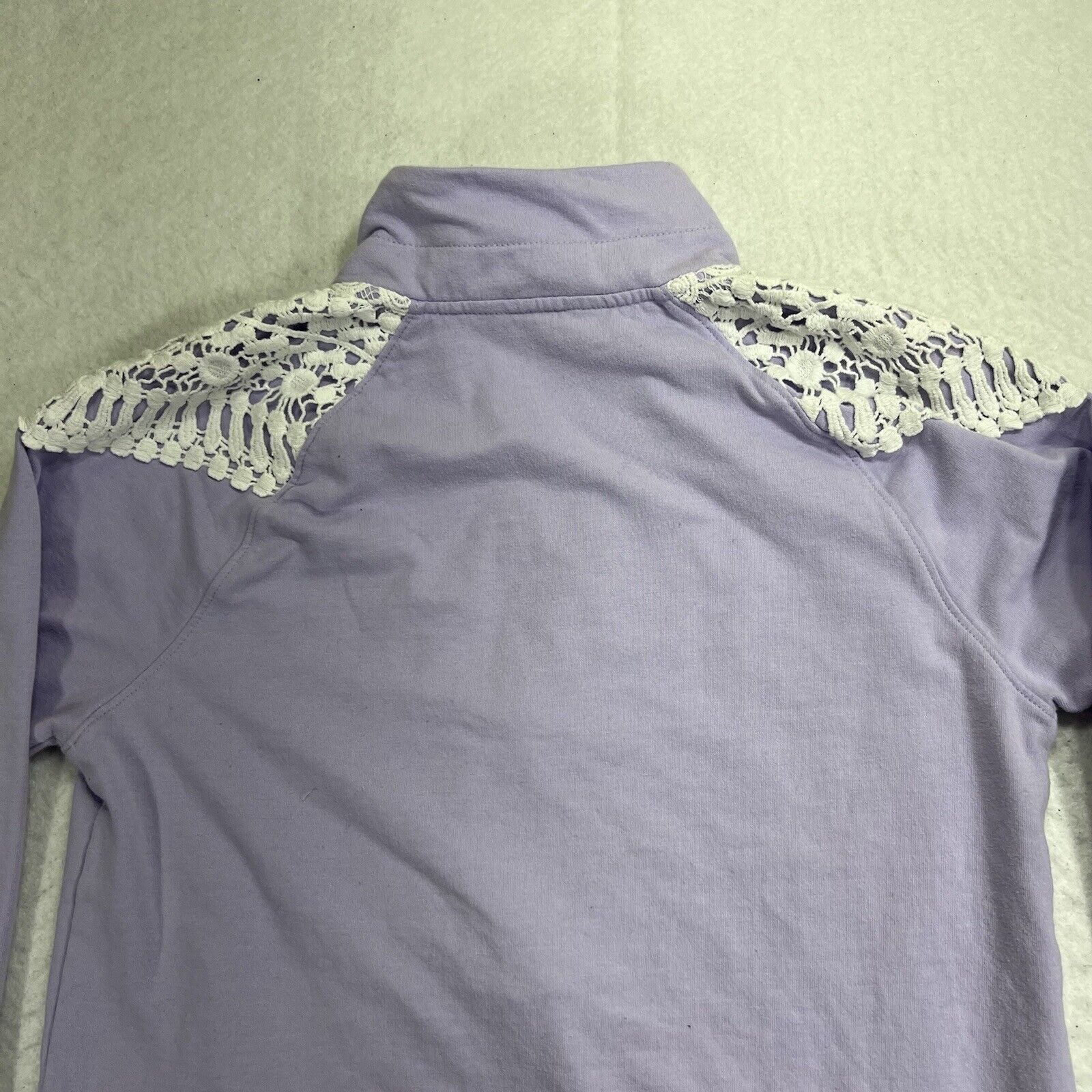 Lilly Pulitzer Lilly Pulitzer Purple 1/2 Zip Lightweight Sweatshirt Lace Size XS / US 0-2 / IT 36-38 - 10 Thumbnail