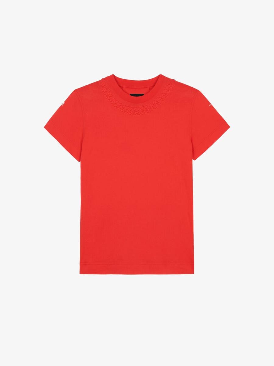Givenchy o1gr1nt0125 Short Sleeve Classic Fit T-Shirt in Red Size US S / EU 44-46 / 1 - 1 Thumbnail