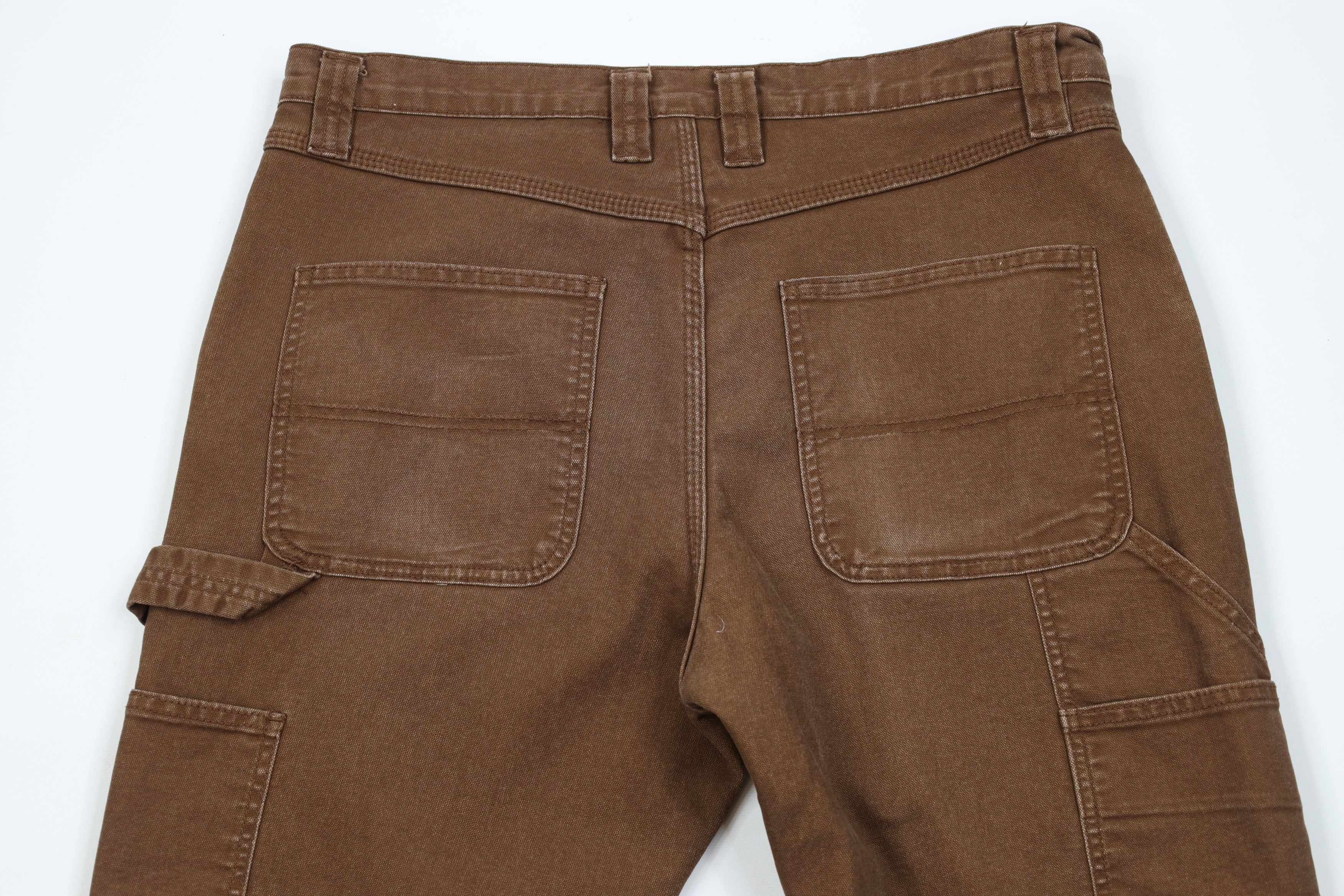 Vintage Vintage Streetwear Fleece Lined Canvas Dungaree Pants Brown Size US 36 / EU 52 - 11 Thumbnail