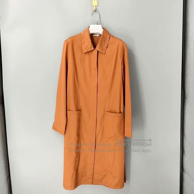 Hermes Hermes Showpiece orange rivet trench coat Size XS / US 0-2 / IT 36-38 - 1 Thumbnail