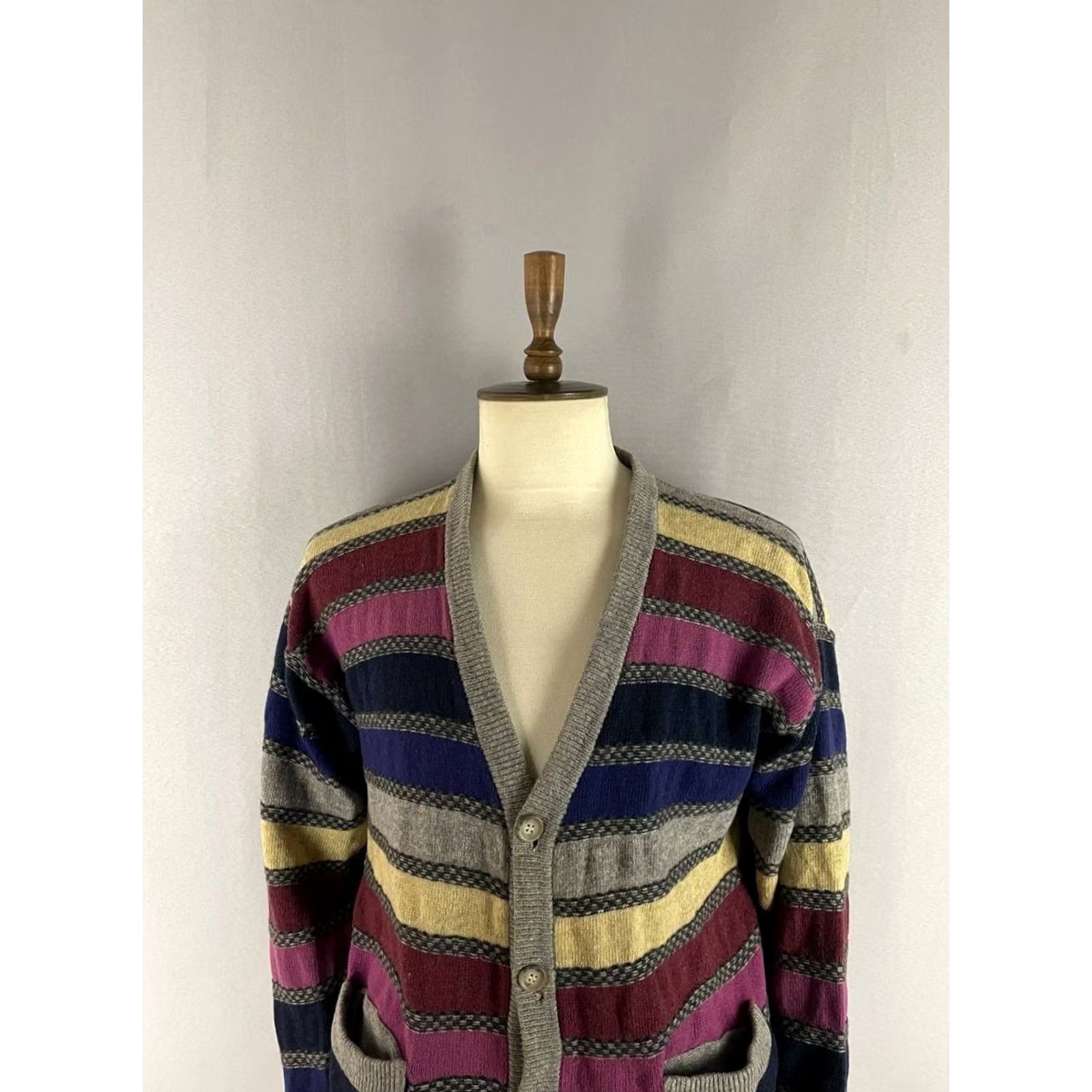 Ermenegildo Zegna Ermenegildo Zegna Mens Cardigan Sweater Multicolor Lambswool Long Sleeve Size US M / EU 48-50 / 2 - 4 Thumbnail