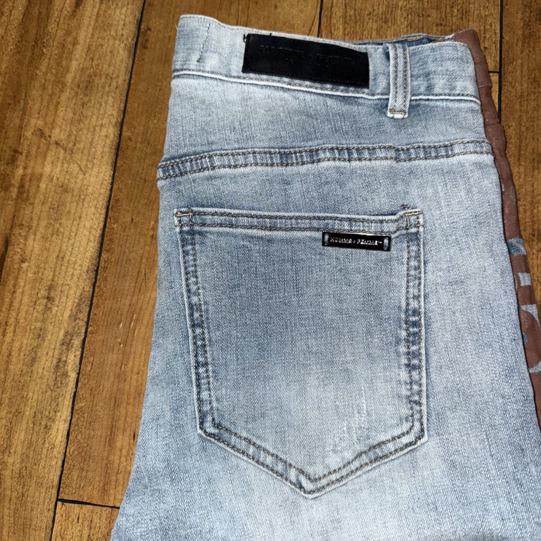 Vintage VINTAGE Homme + Femme Light Blue Skinny Jeans 30x32 Denim Men Slim Regular 30 32 Blue Jeans Fashion Streetwear Size US 30 / EU 46 - 7 Thumbnail