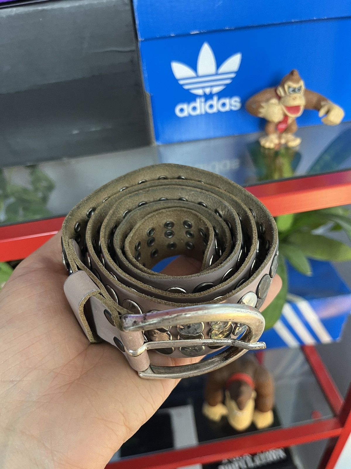 Vintage Vintage y2k Studded leather belt bb Simon style Size ONE SIZE - 2 Thumbnail