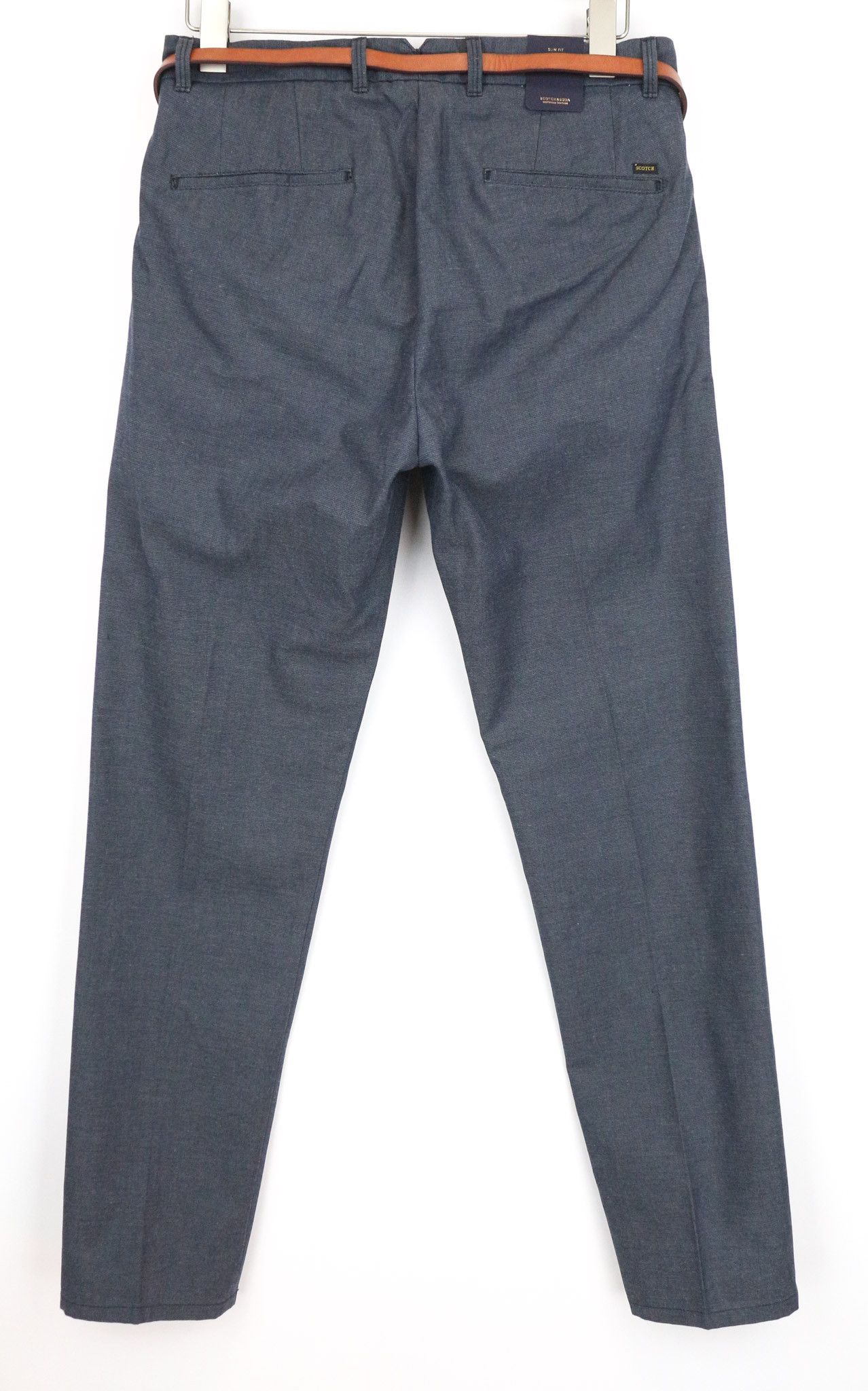 Scotch & Soda STUART W30/L32 Slim Grey Cotton Pleated Trousers 75373 Size US 30 / EU 46 - 2 Thumbnail