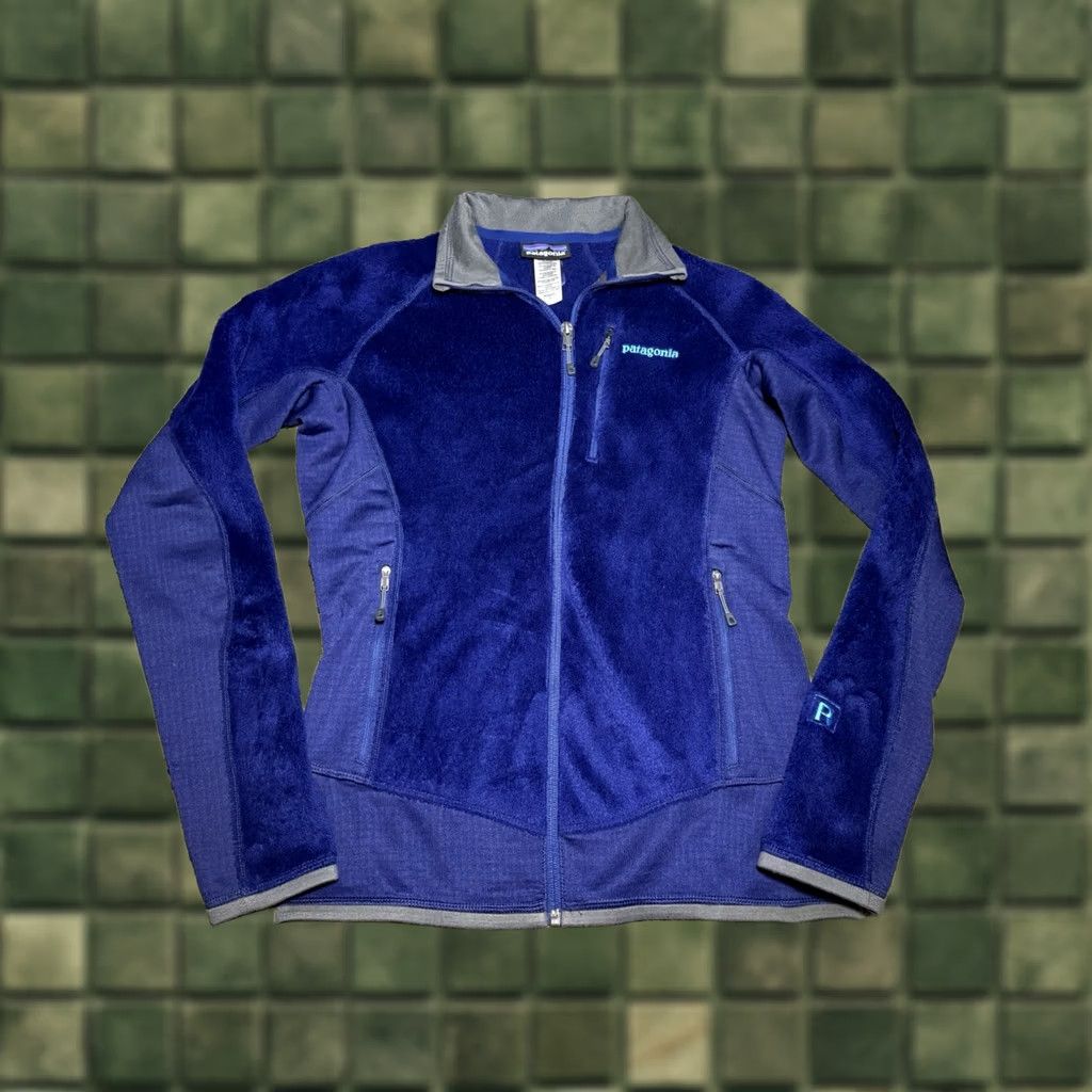 Patagonia VINTAGE Patagonia R2 Fleece Grid Waffle Jacket Blue Full Zip Small Purple Womens Jacket Size S / US 4 / IT 40 - 1 Thumbnail
