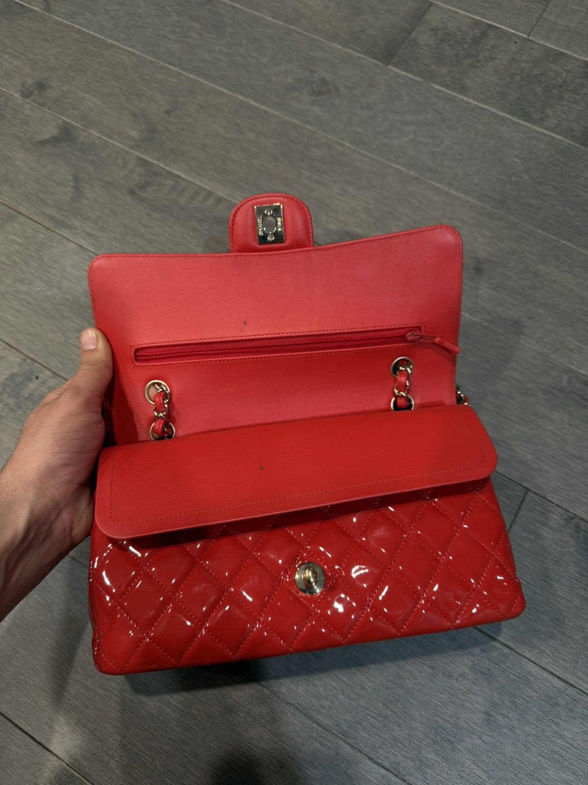 Chanel Chanel bag red patent leather Size ONE SIZE - 5 Thumbnail