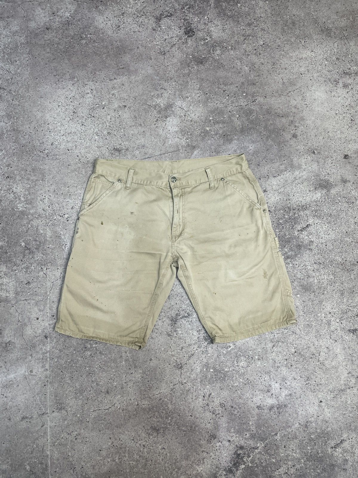 Carhartt Vintage Carhartt Wip Double Knee Single Cargo Shorts Pants Size US 31 - 2 Thumbnail
