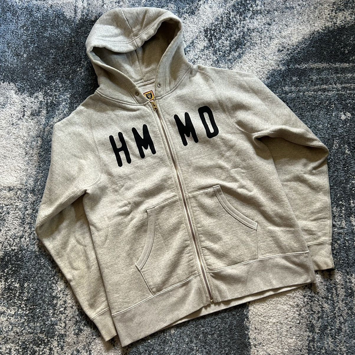 Human Made × Nigo × Vintage 2018 HM GOLD ZiP UP HOODiE SWEATSHiRT OATMEAL HEATHER GREY Size US L / EU 52-54 / 3 - 19 Thumbnail