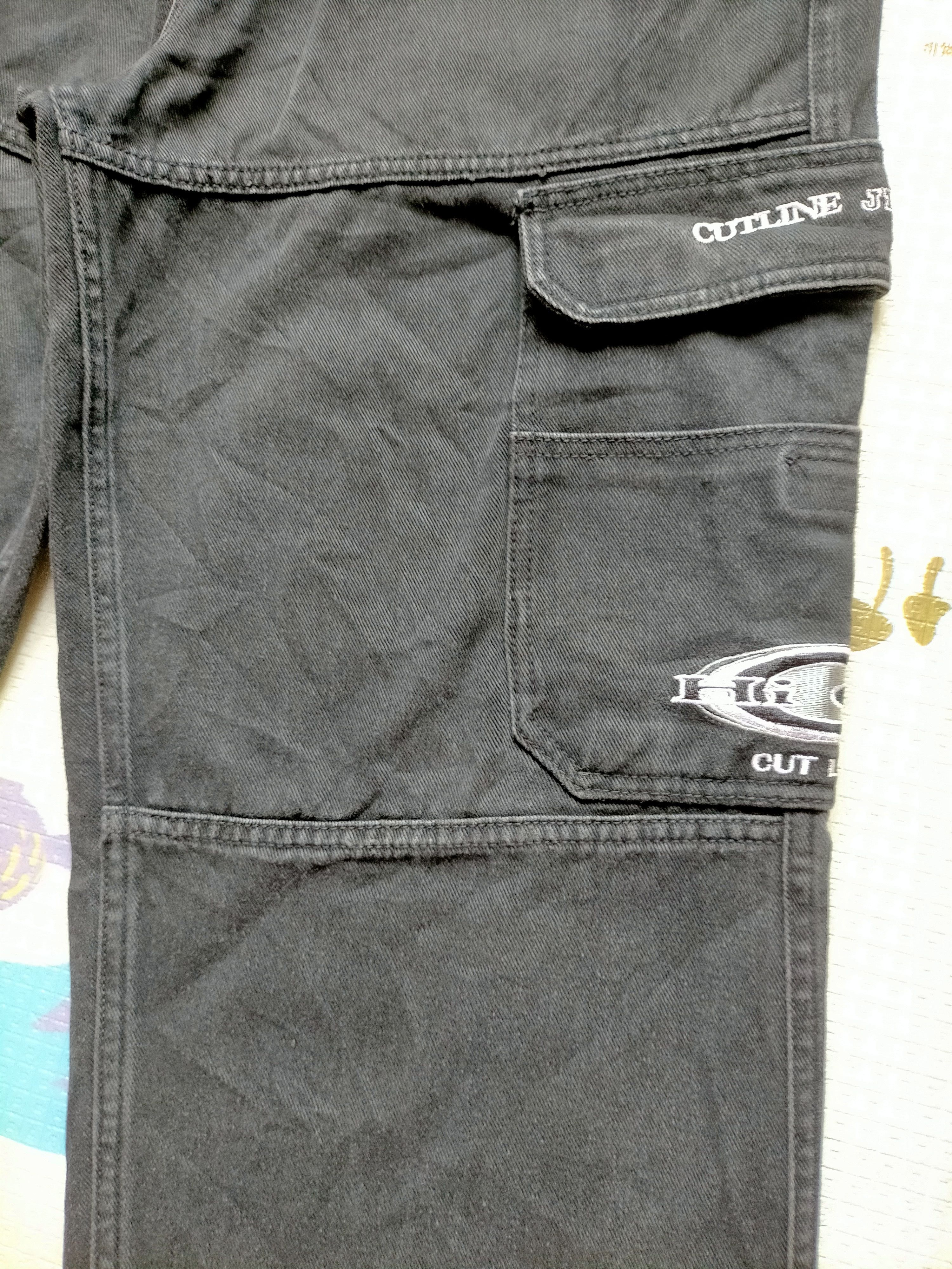 JNCO CUT LINE Jeans Cargo Multipocket Baggy Skater Jeans Size US 32 / EU 48 - 10 Thumbnail