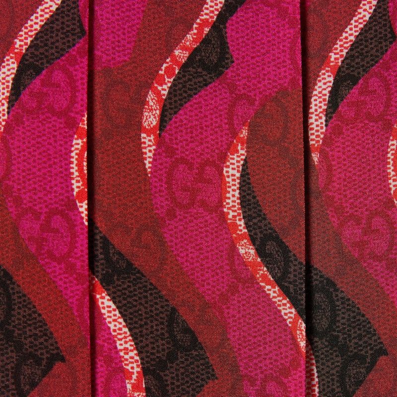 Gucci o1la5ras0526 Printed Silk Pleated Skirt in Multicolor Size 27" / US 4 / IT 40 - 7 Thumbnail