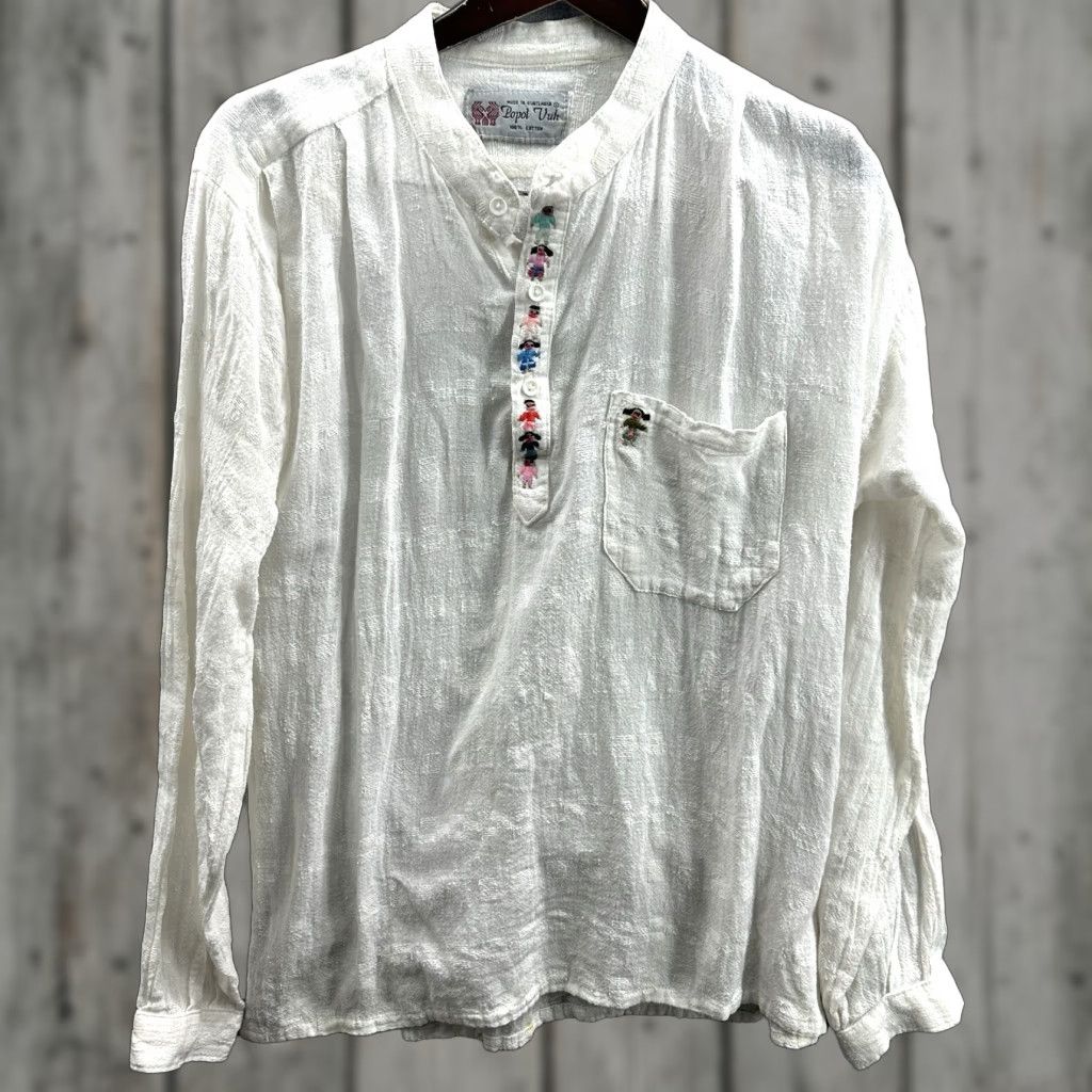 Vintage VINTAGE Popol Vuh Shirt Womens XL Embroidered Guatemalan Ethnic Handmade Tunic Blouse White Women's XL Embroidered 90s Bohemian Style Size XL / US 12-14 / IT 48-50 - 1 Thumbnail