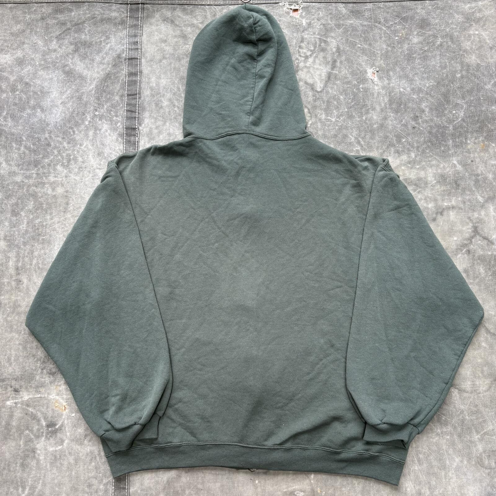 Jerzees Vintage Y2K Jerzees Russell Forest Green Full Zip Hoodie Size US L / EU 52-54 / 3 - 4 Thumbnail