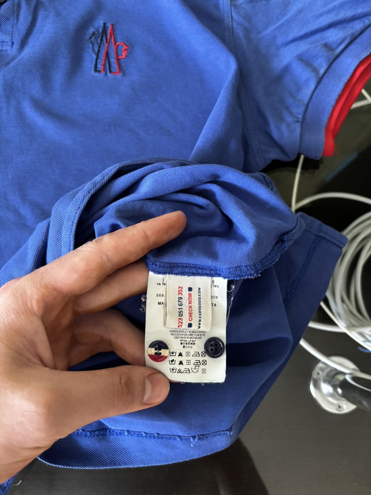 Moncler 🔥 Moncler Polo T-shirt 🔥 Size US L / EU 52-54 / 3 - 9 Thumbnail
