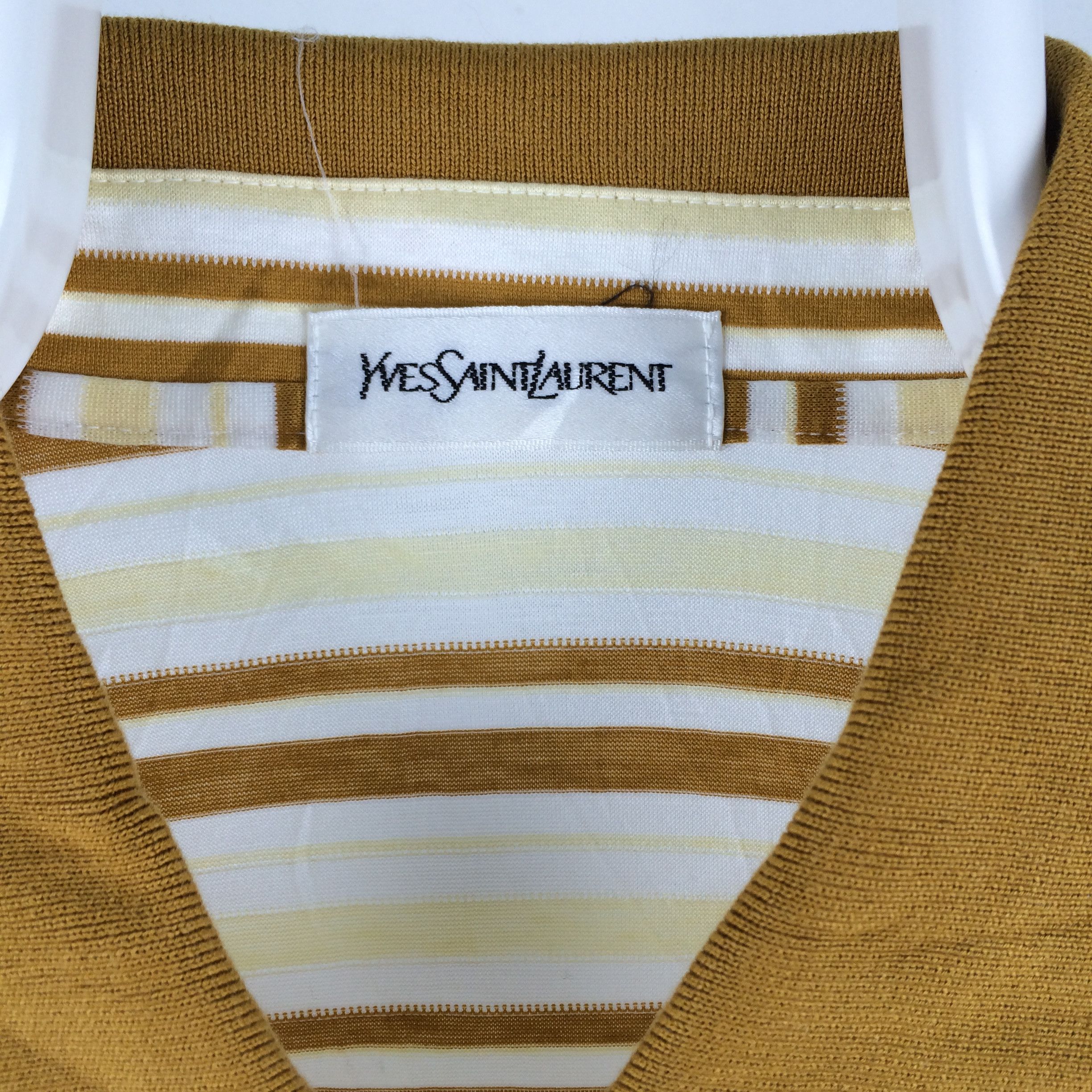 Vintage × Yves Saint Laurent G16 YVES SAINT LAURENT VINTAGE STRIPED POLO SHIRT Size US L / EU 52-54 / 3 - 3 Thumbnail