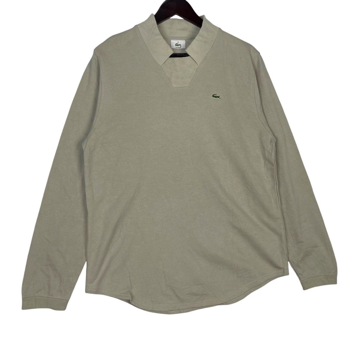 Lacoste × Vintage Vintage Lacoste Collarneck Beige Pullover Jumper Size 4 Size US M / EU 48-50 / 2 - 3 Thumbnail