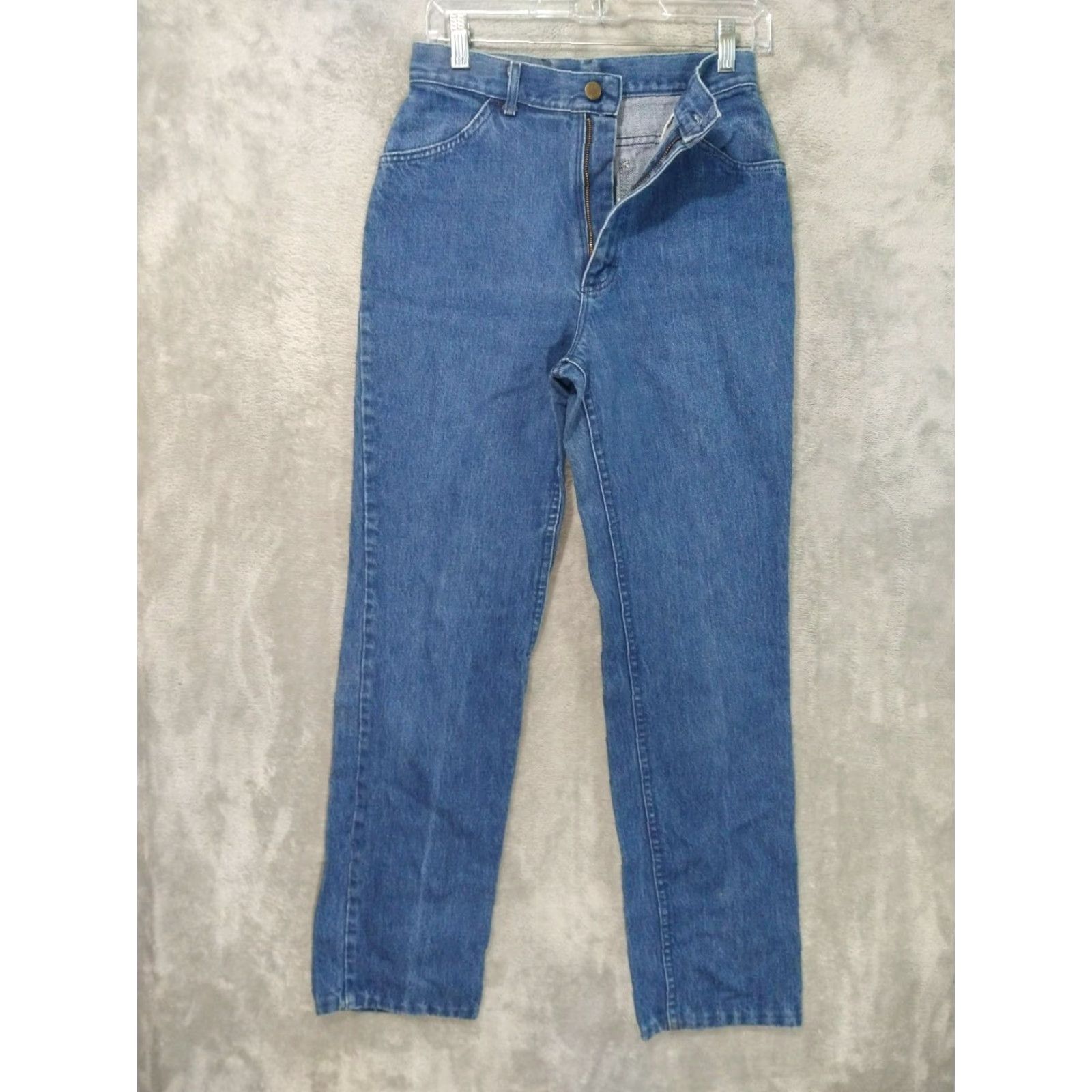 Lee VINTAGE Lee Jeans Womens 10 Blue Denim Talon Aztec Straight Leg High Rise Jeans 90s Womens Size 32" / US 10 / IT 46 - 2 Thumbnail