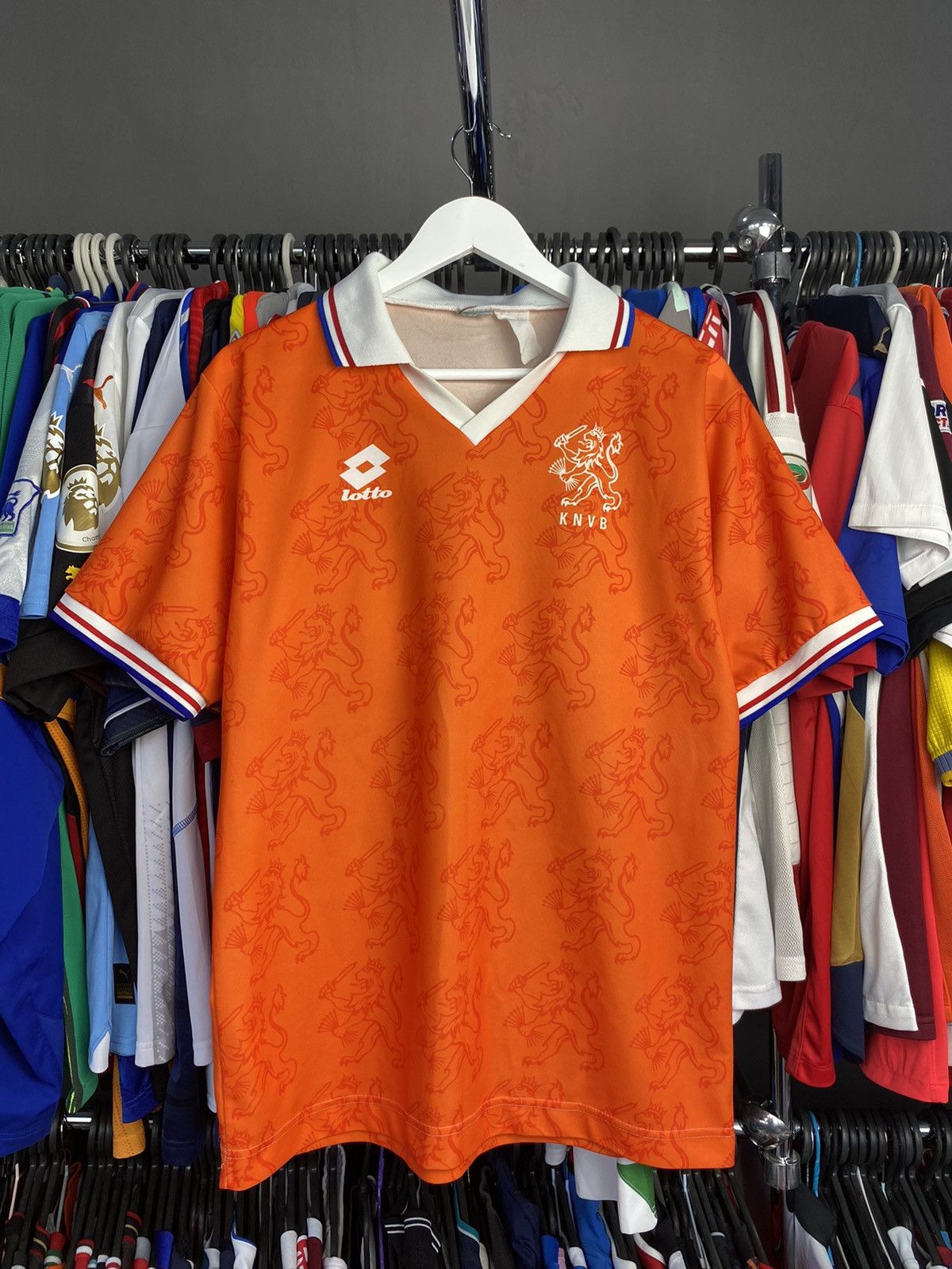 Lotto Sport 1992/94 LOTTO NETHERLANDS HOME SOCCER FOOTBALL JERSEY SHIRT Size US L / EU 52-54 / 3 - 1 Thumbnail